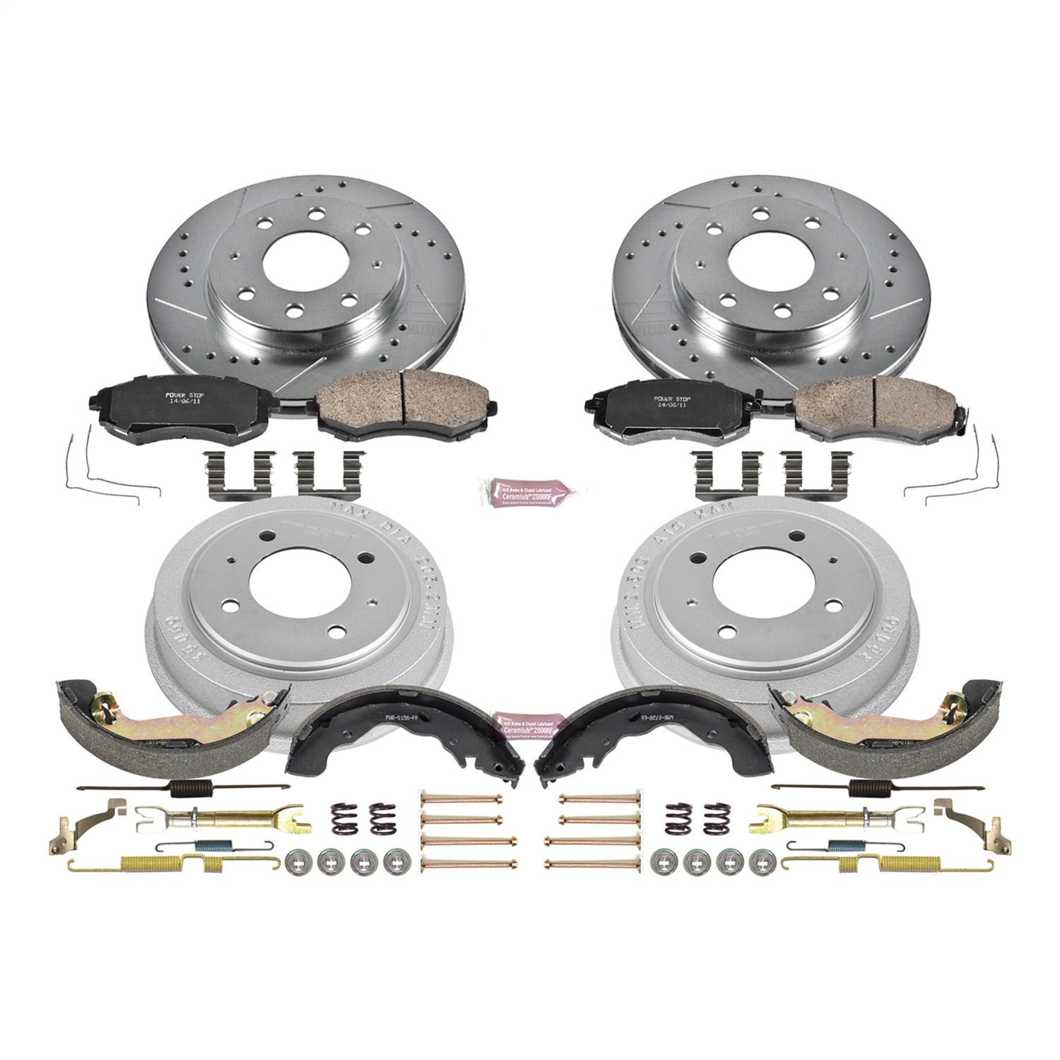 Power Stop - K15157DK - Complete Vehicle Disc/Drum Brake Kit