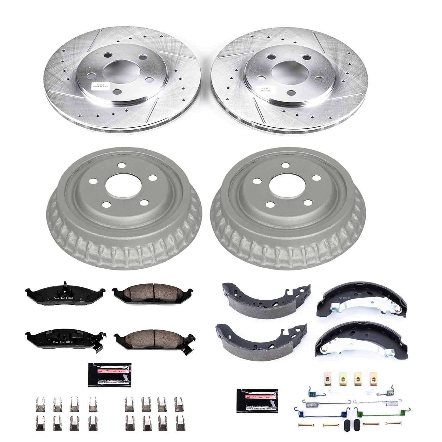 Power Stop - K15159DK - Complete Vehicle Disc/Drum Brake Kit