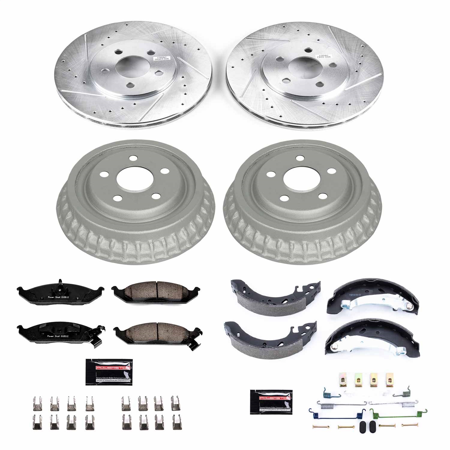 Power Stop - K15160DK - Complete Vehicle Disc/Drum Brake Kit