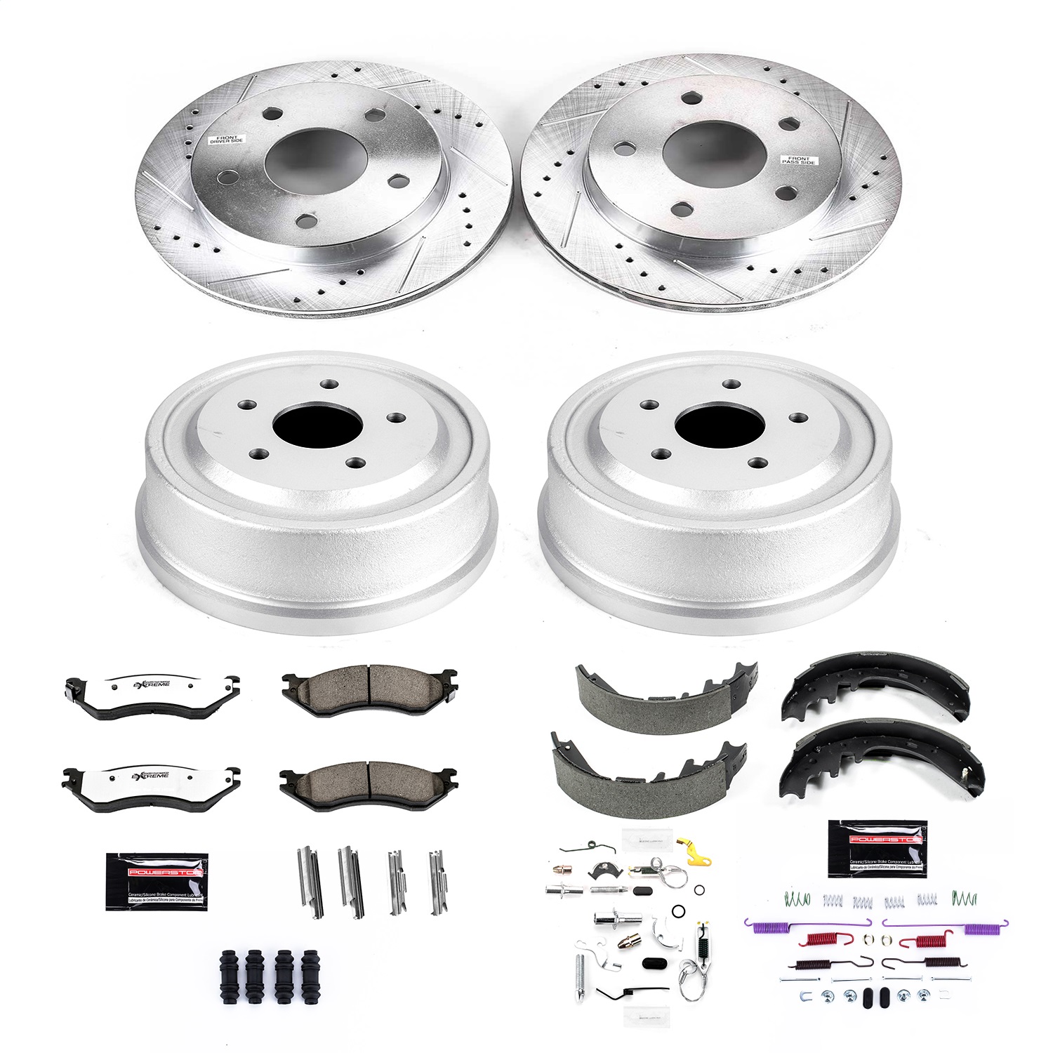 Power Stop - K15165DK-36 - Complete Vehicle Disc/Drum Brake Kit