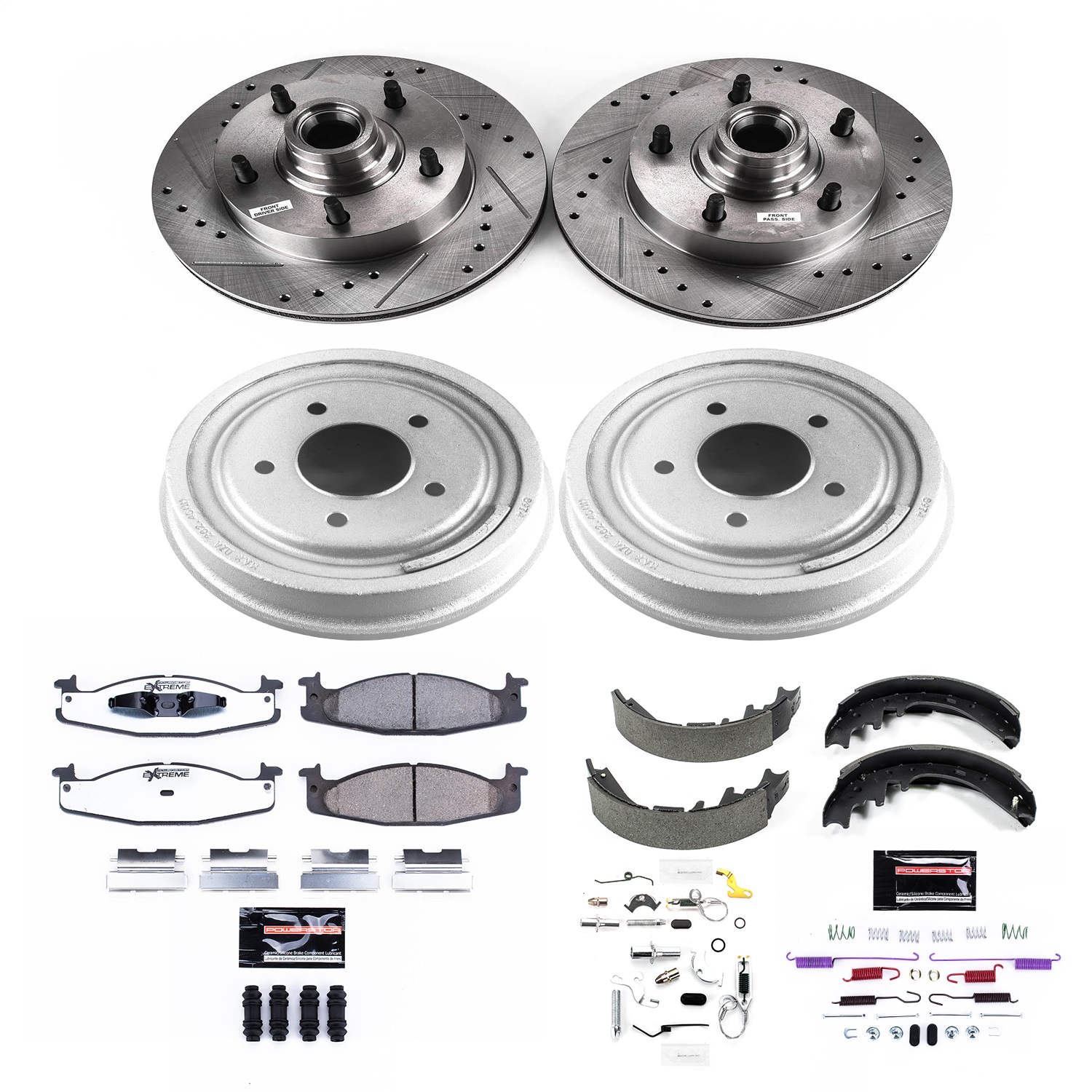 Power Stop - K15170DK-36 - Complete Vehicle Disc/Drum Brake Kit