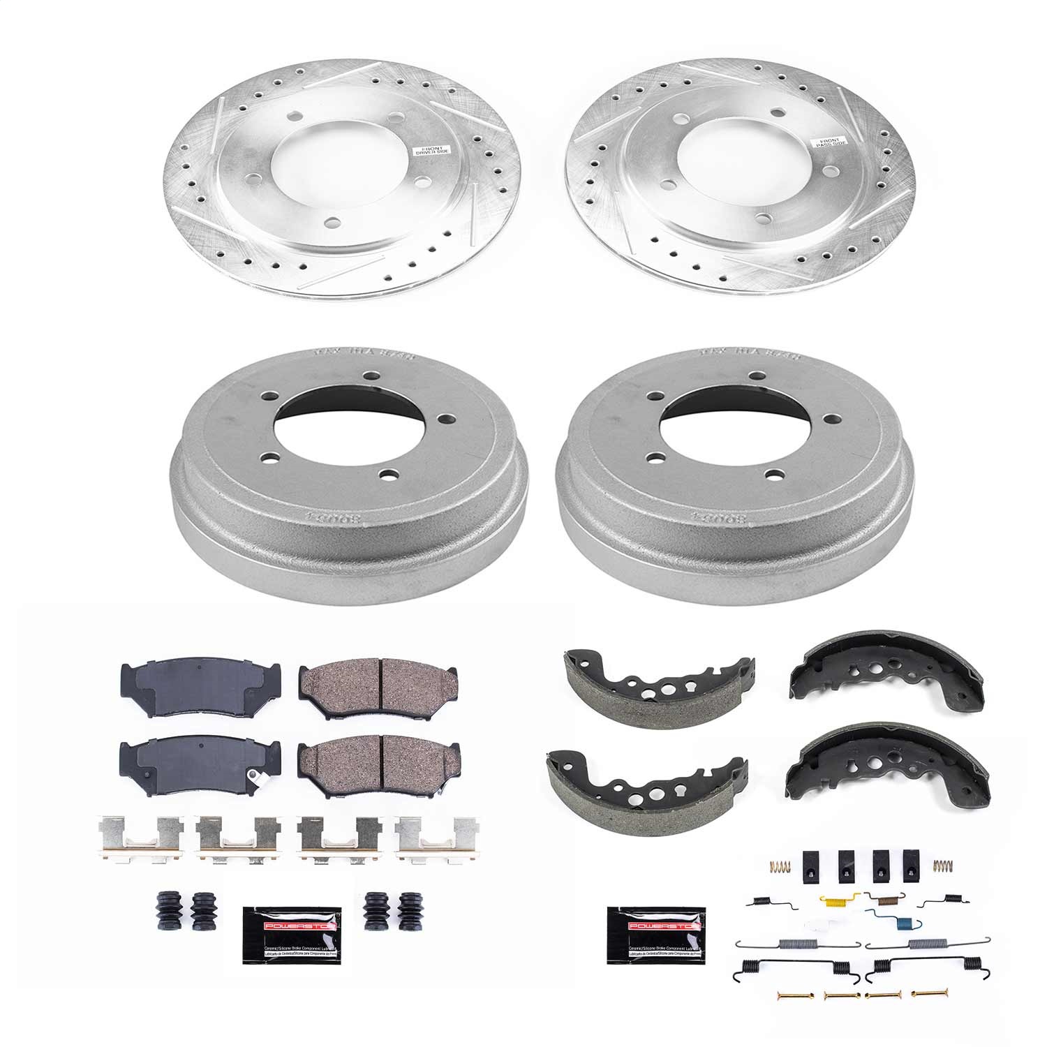 Power Stop - K15183DK - Complete Vehicle Disc/Drum Brake Kit