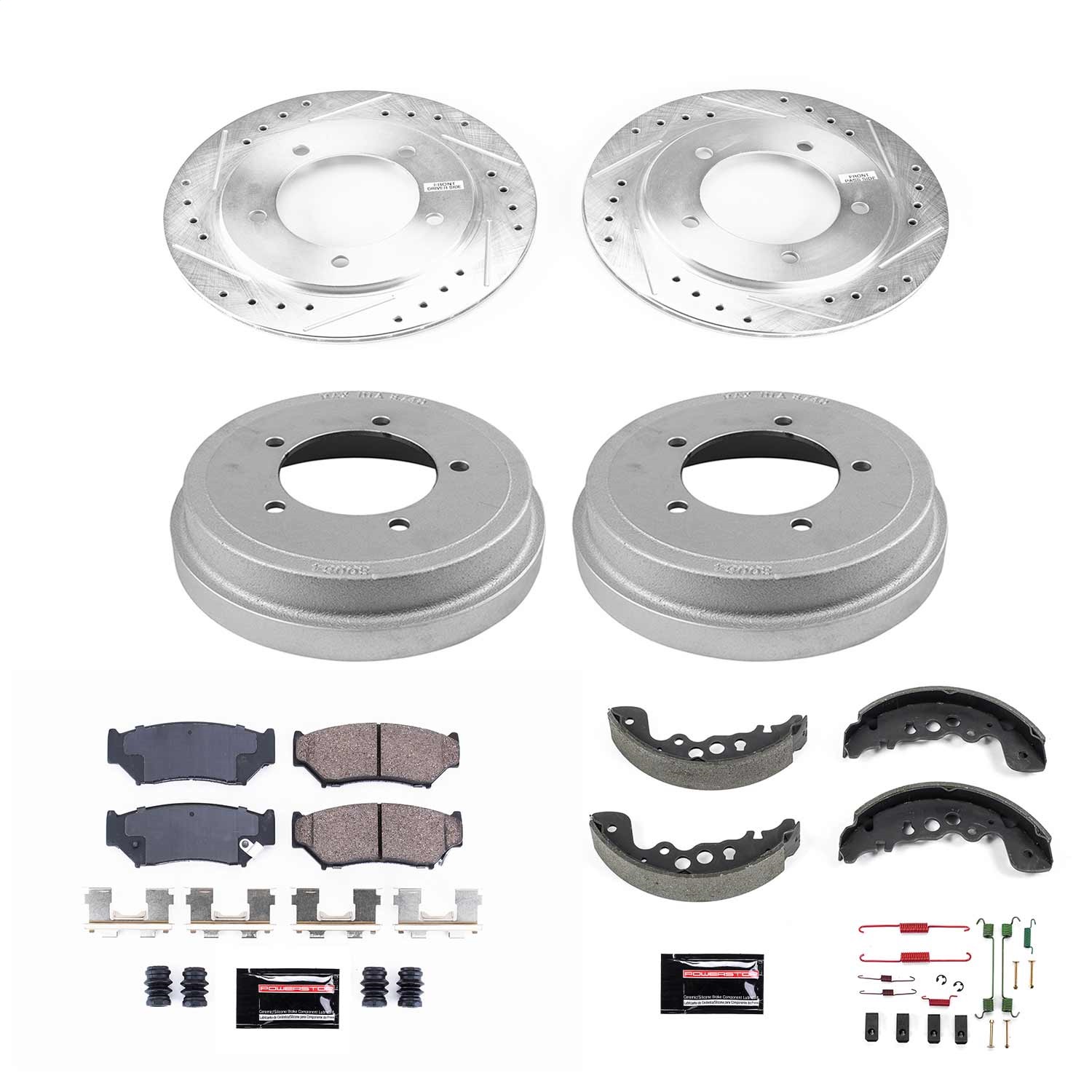 Power Stop - K15184DK - Complete Vehicle Disc/Drum Brake Kit