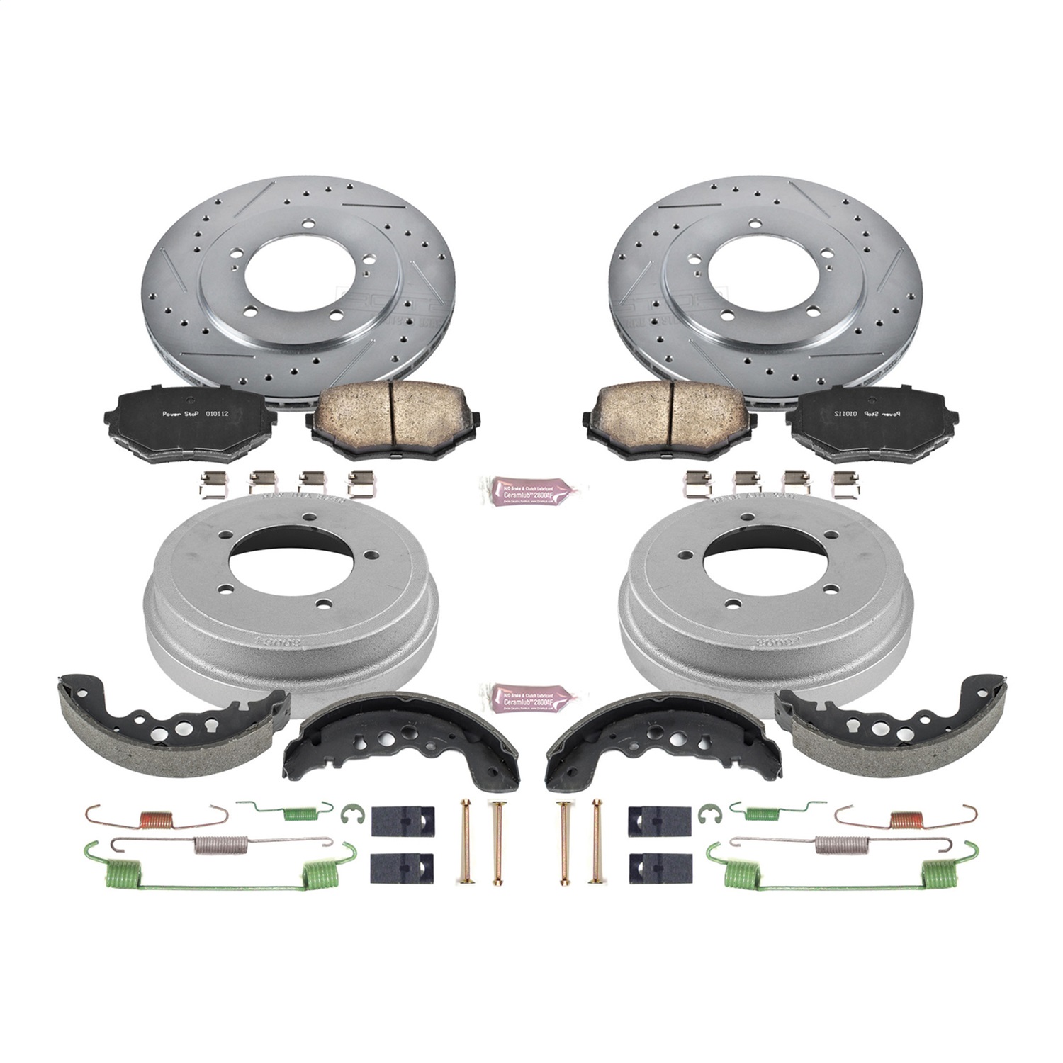 Power Stop - K15185DK - Complete Vehicle Disc/Drum Brake Kit