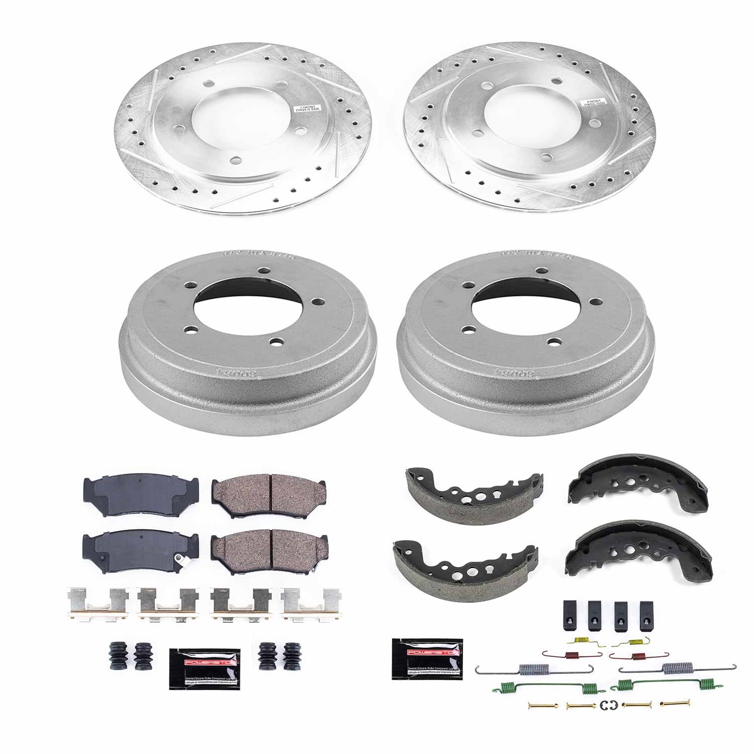 Power Stop - K15186DK - Complete Vehicle Disc/Drum Brake Kit