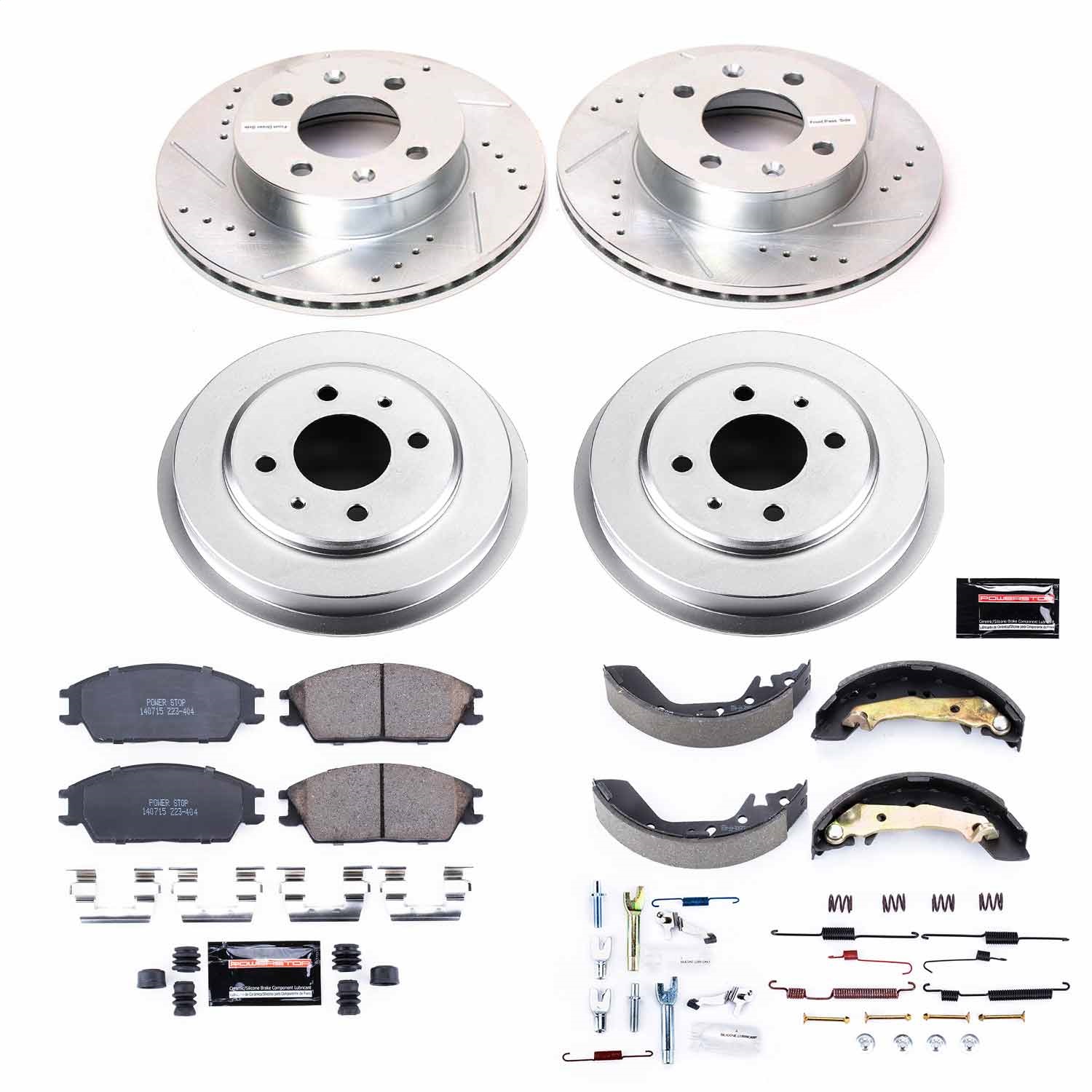 Power Stop - K15196DK - Complete Vehicle Disc/Drum Brake Kit