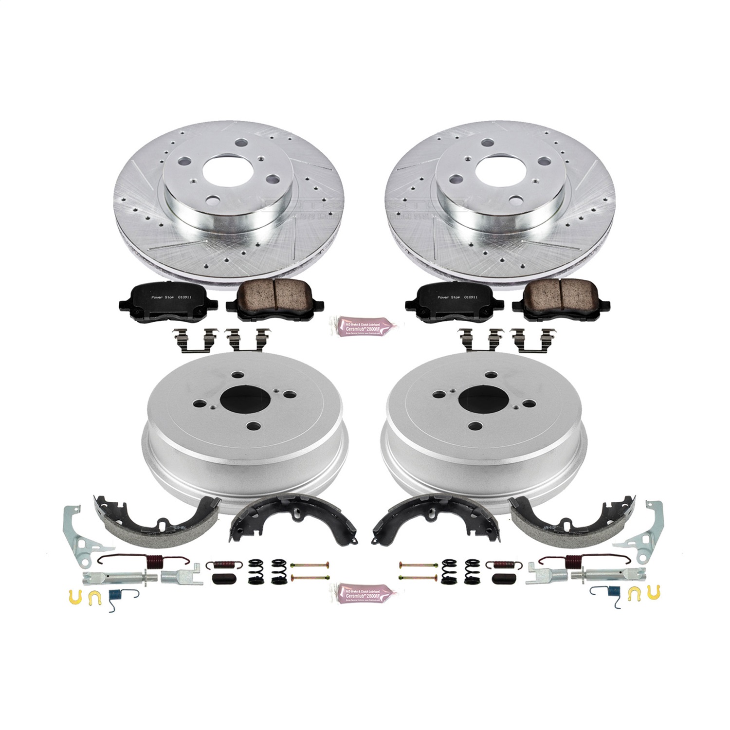 Power Stop - K15197DK - Complete Vehicle Disc/Drum Brake Kit