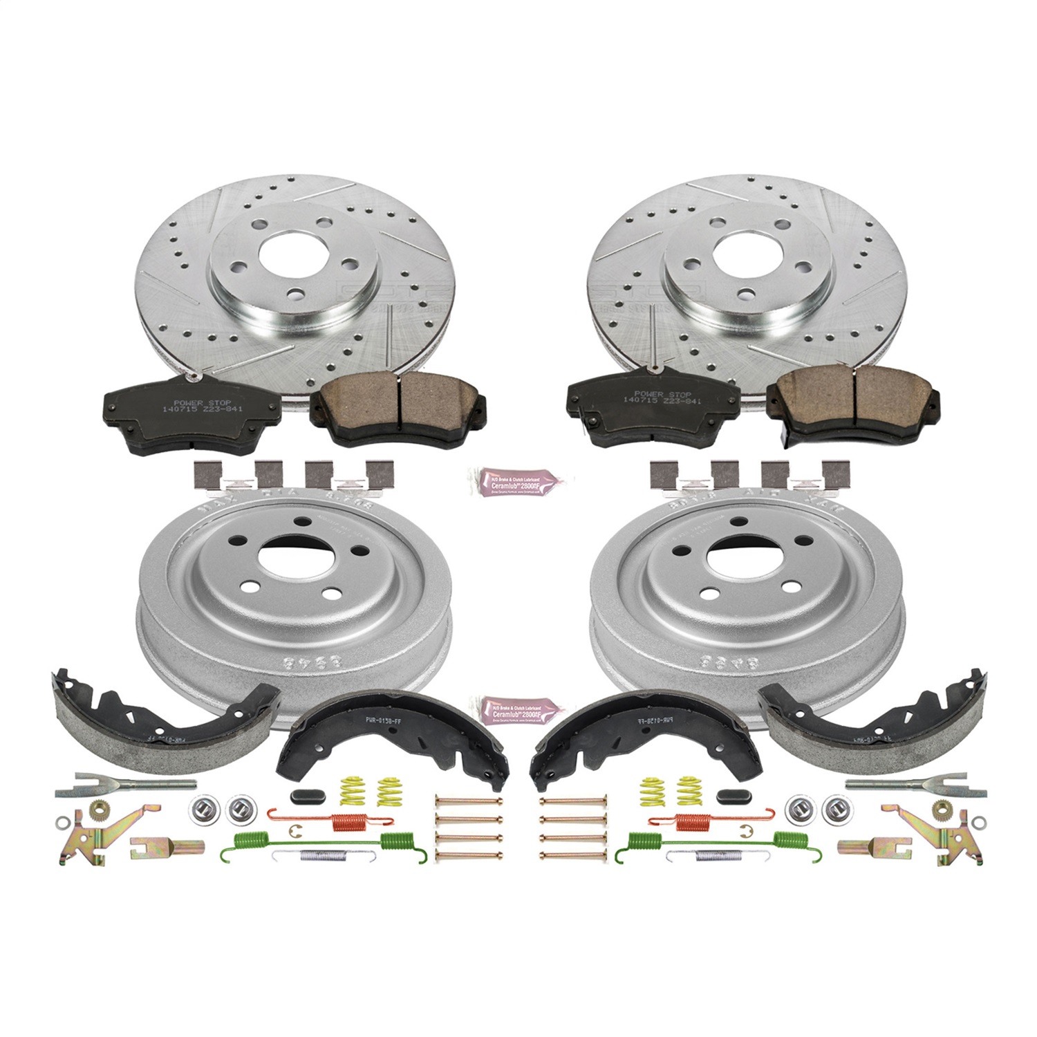 Power Stop - K15208DK - Complete Vehicle Disc/Drum Brake Kit
