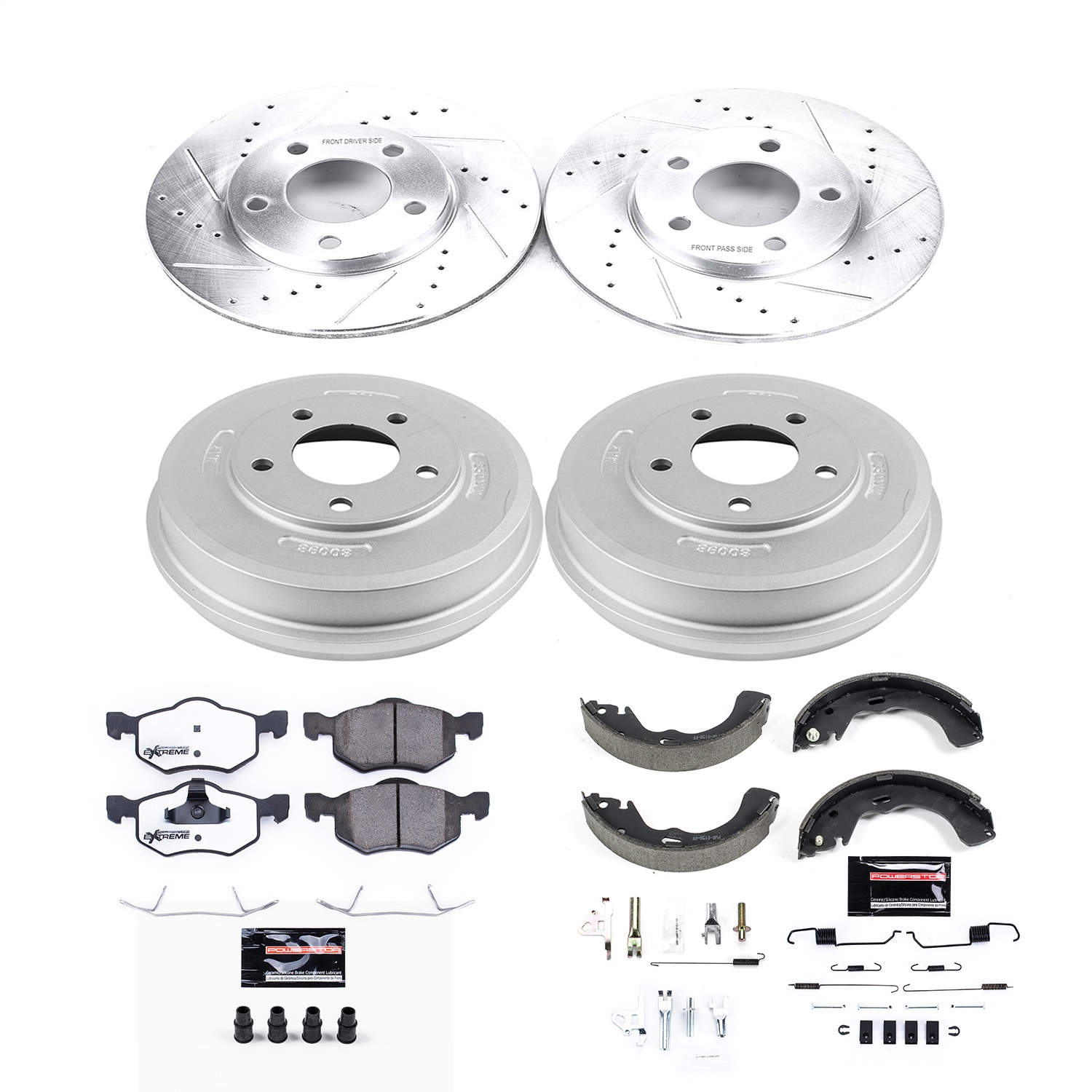 Power Stop - K15209DK-36 - Complete Vehicle Disc/Drum Brake Kit