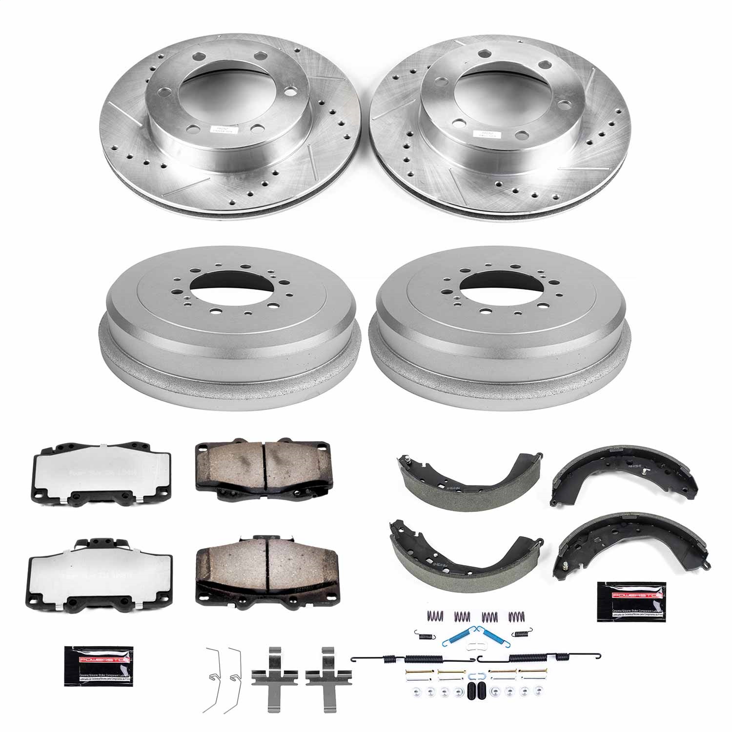Power Stop - K15212DK-36 - Complete Vehicle Disc/Drum Brake Kit