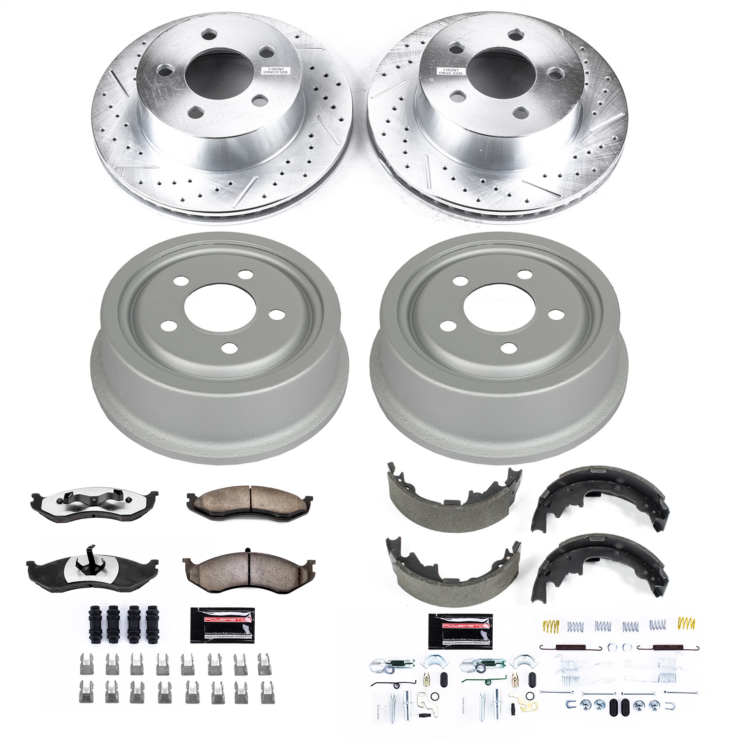 Power Stop - K15215DK-36 - Complete Vehicle Disc/Drum Brake Kit
