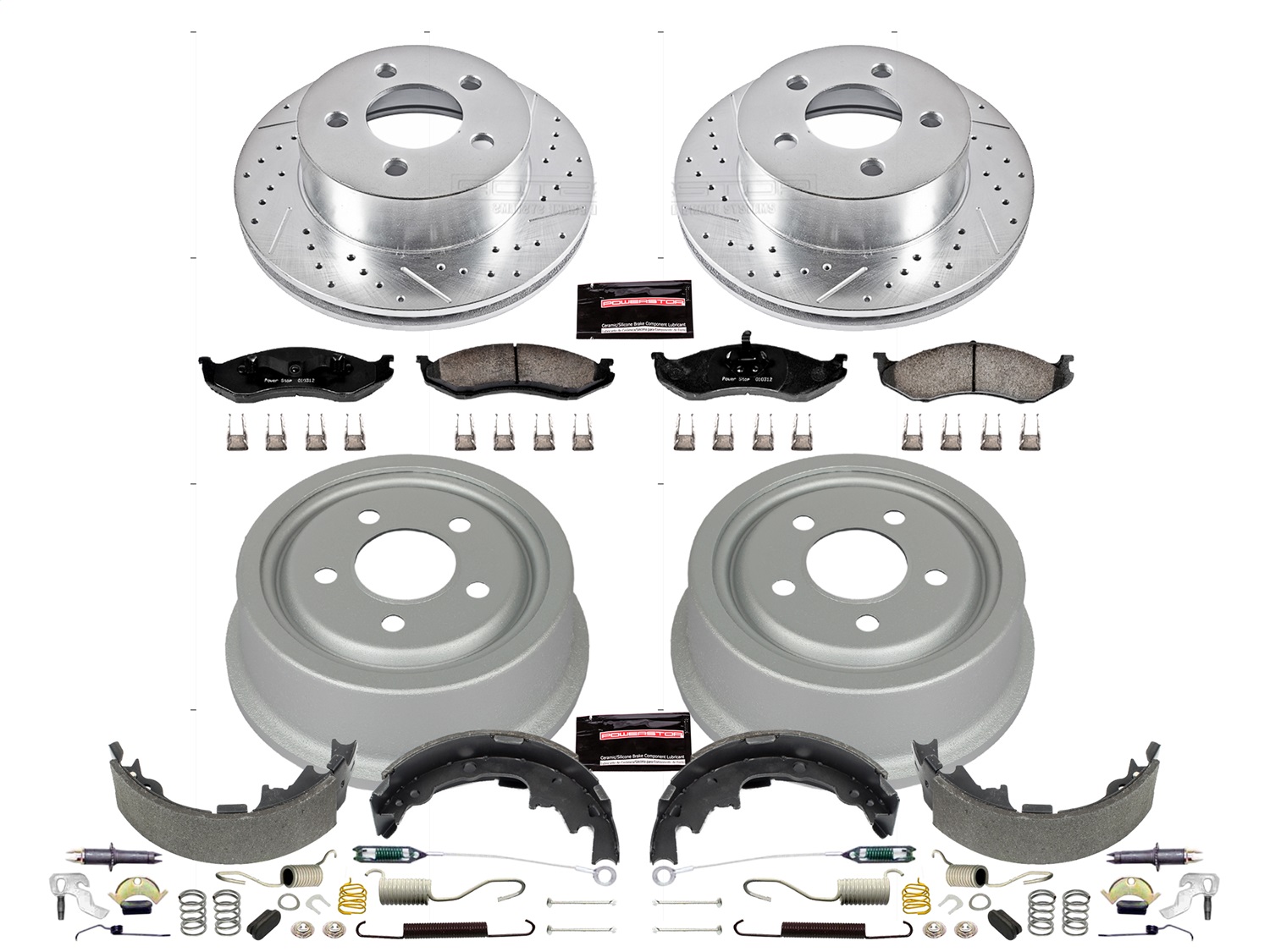 Power Stop - K15215DK - Complete Vehicle Disc/Drum Brake Kit