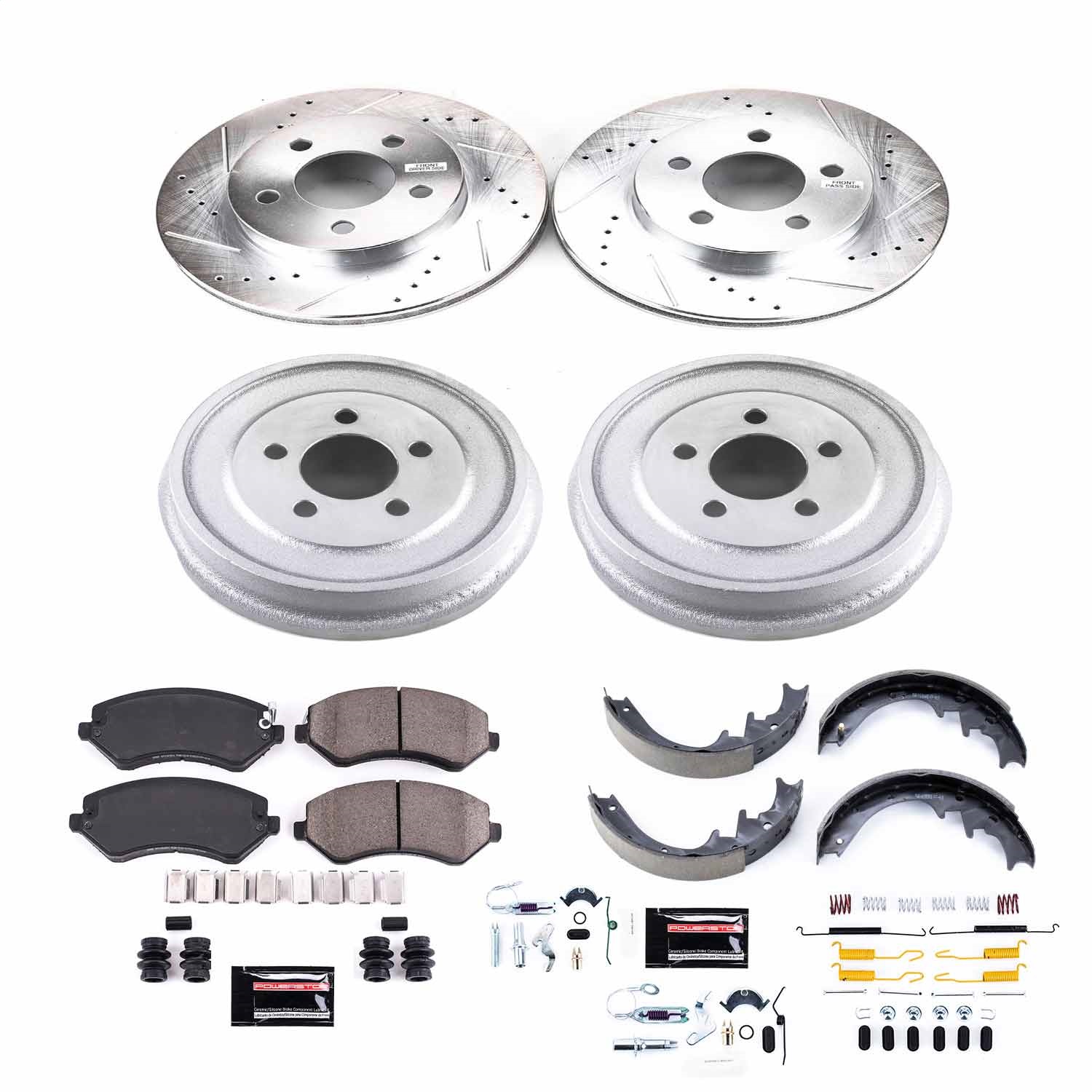 Power Stop - K15216DK - Complete Vehicle Disc/Drum Brake Kit