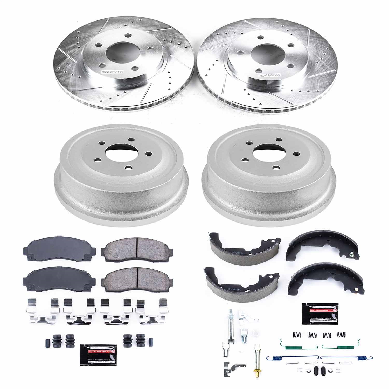 Power Stop - K15218DK - Complete Vehicle Disc/Drum Brake Kit