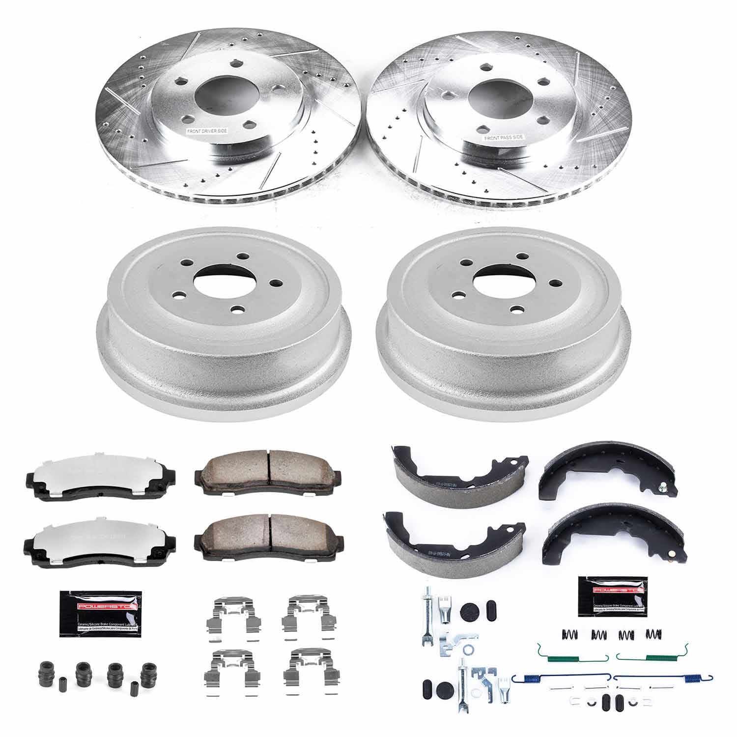 Power Stop - K15219DK-36 - Complete Vehicle Disc/Drum Brake Kit