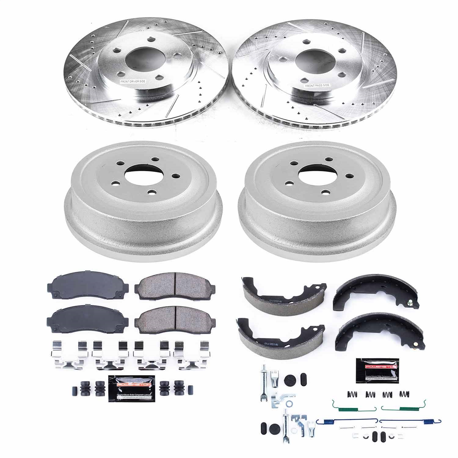 Power Stop - K15219DK - Complete Vehicle Disc/Drum Brake Kit