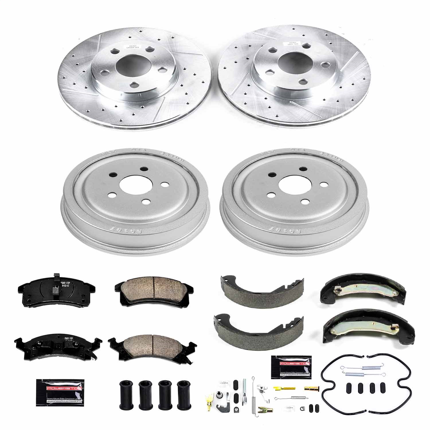 Power Stop - K15221DK - Complete Vehicle Disc/Drum Brake Kit
