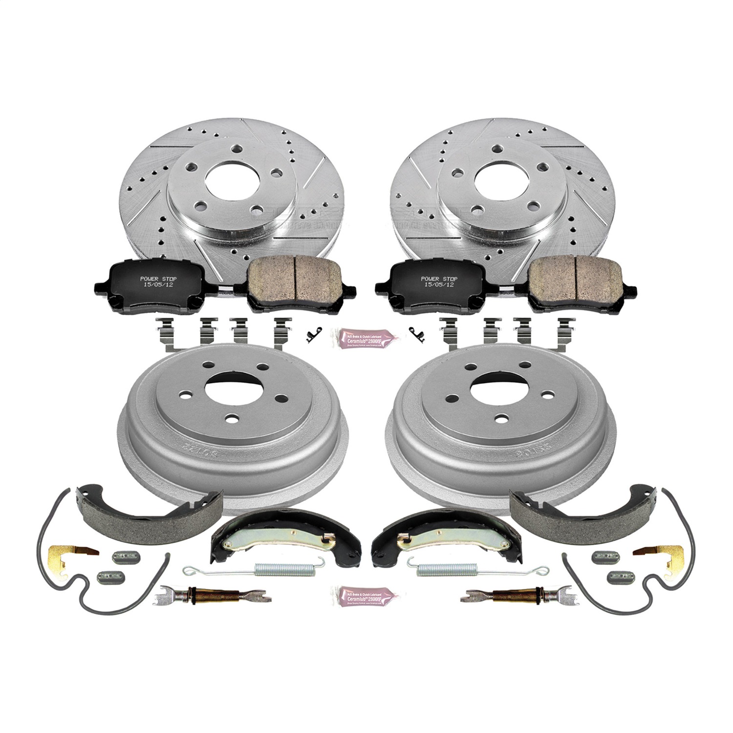Power Stop - K15222DK - Complete Vehicle Disc/Drum Brake Kit