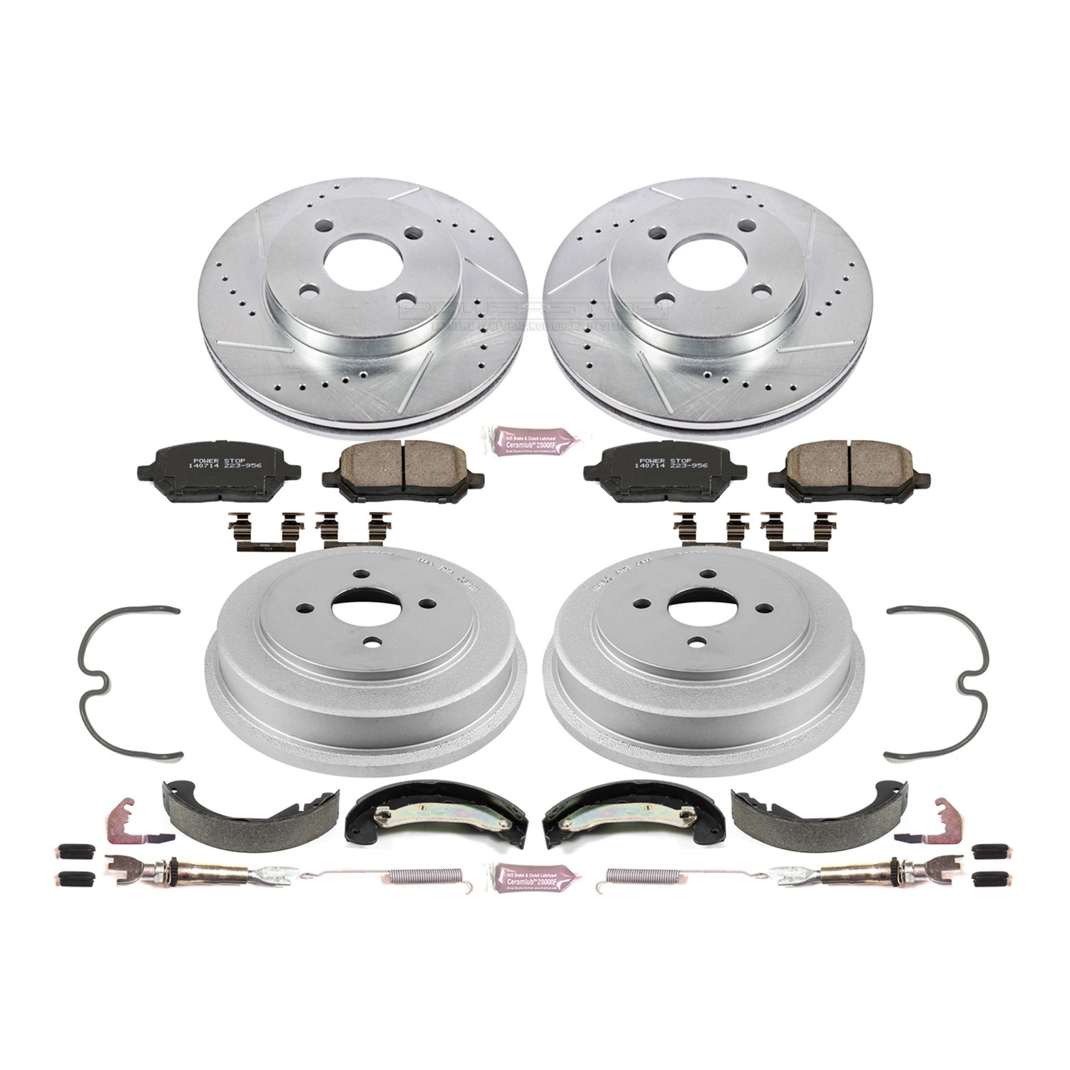 Power Stop - K15224DK - Complete Vehicle Disc/Drum Brake Kit