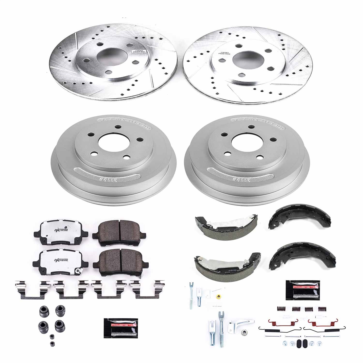 Power Stop - K15225DK-26 - Complete Vehicle Disc/Drum Brake Kit
