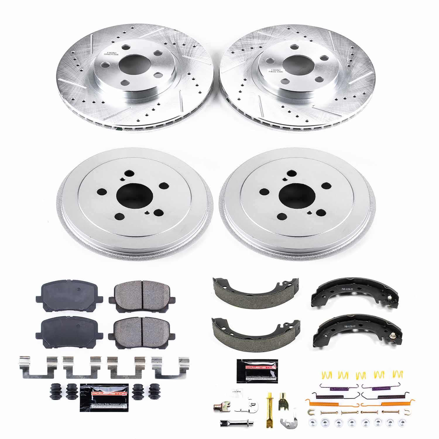 Power Stop - K15227DK - Complete Vehicle Disc/Drum Brake Kit
