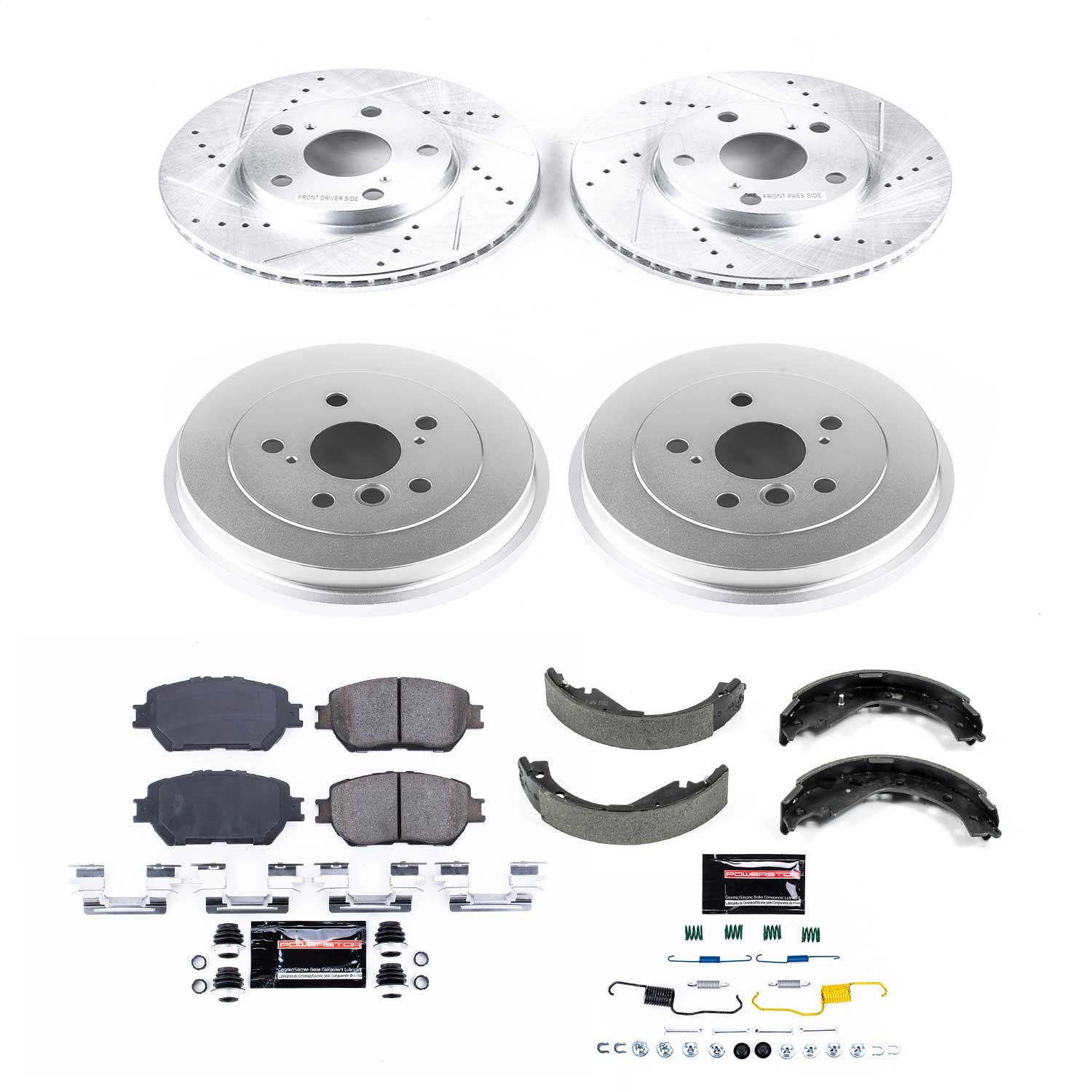 Power Stop - K15228DK - Complete Vehicle Disc/Drum Brake Kit