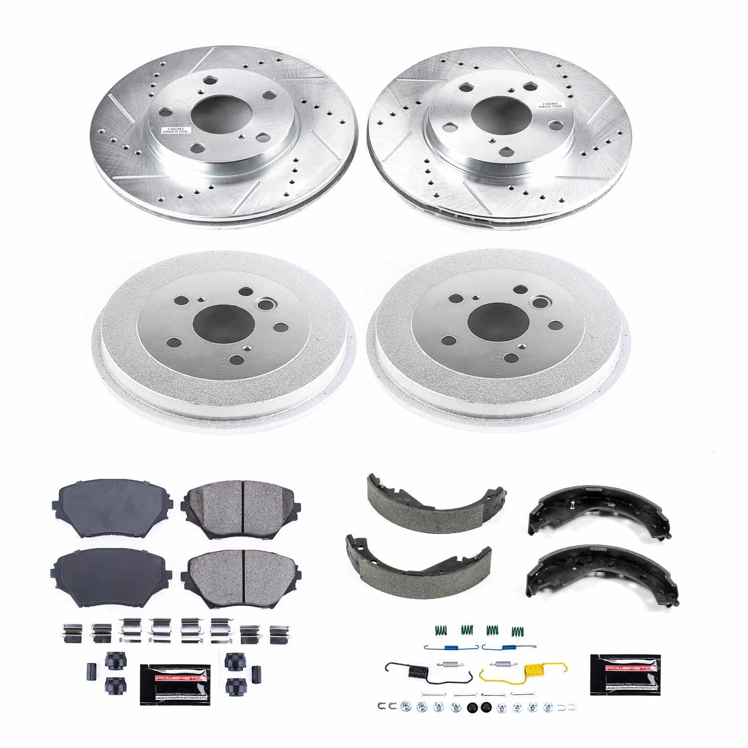 Power Stop - K15229DK - Complete Vehicle Disc/Drum Brake Kit