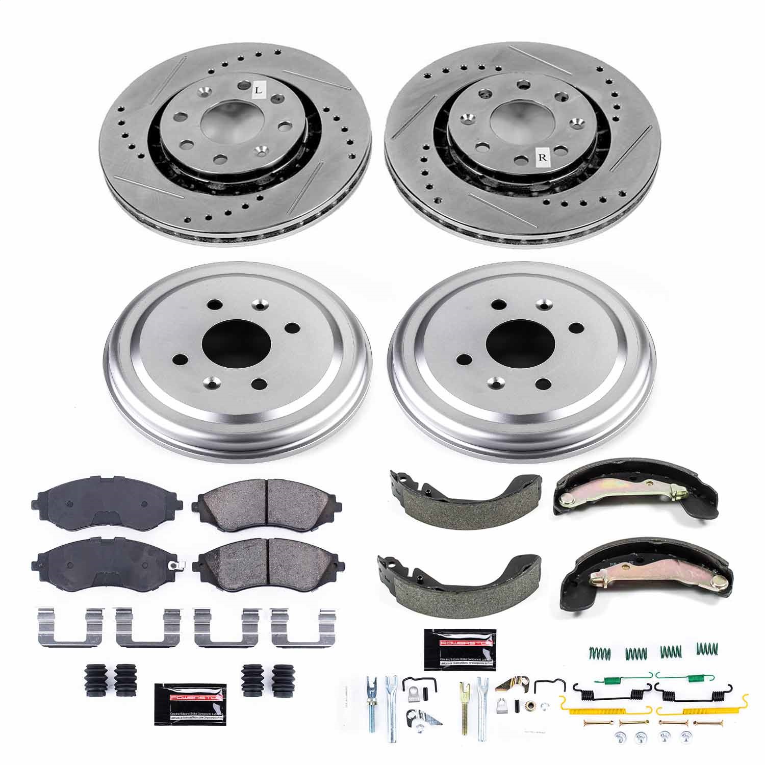 Power Stop - K15234DK - Complete Vehicle Disc/Drum Brake Kit