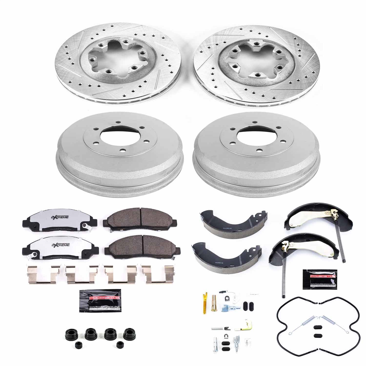 Power Stop - K15236DK-36 - Complete Vehicle Disc/Drum Brake Kit