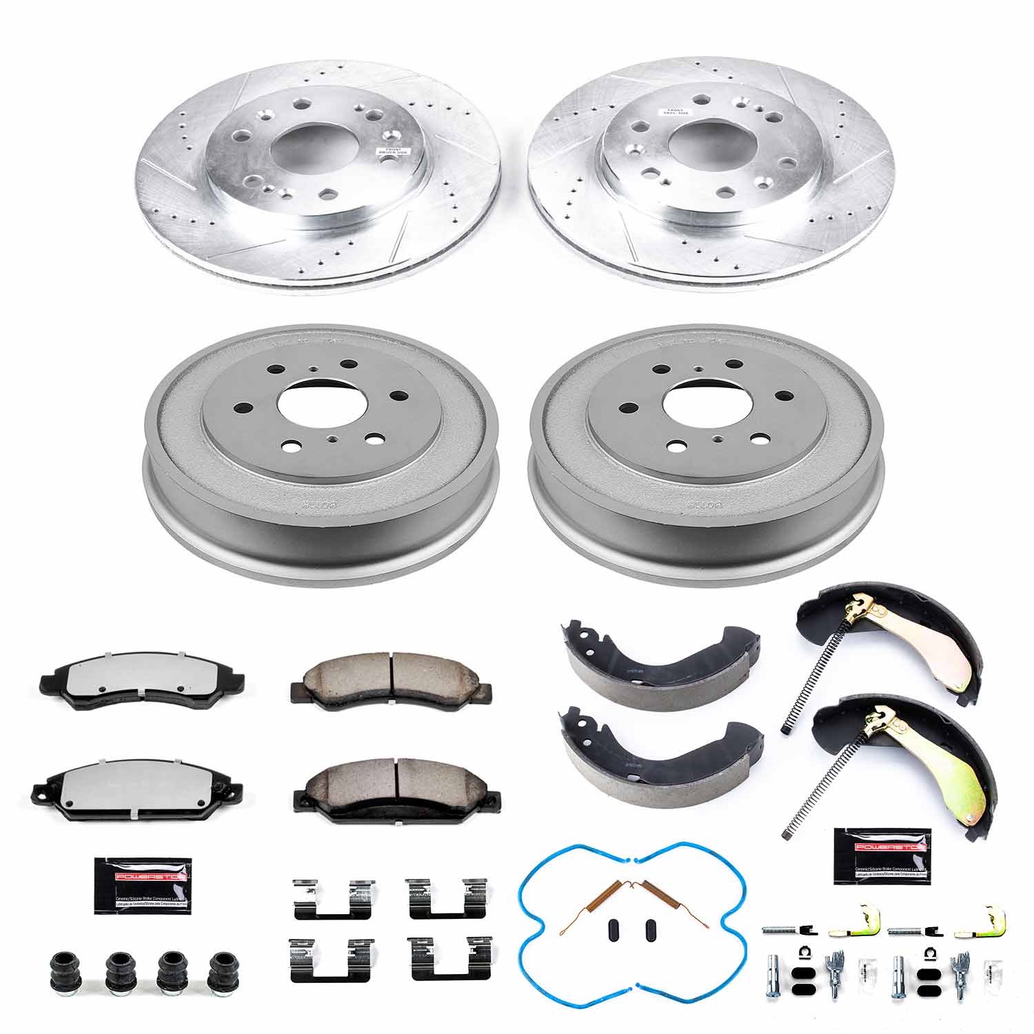 Power Stop - K15237DK-36 - Complete Vehicle Disc/Drum Brake Kit