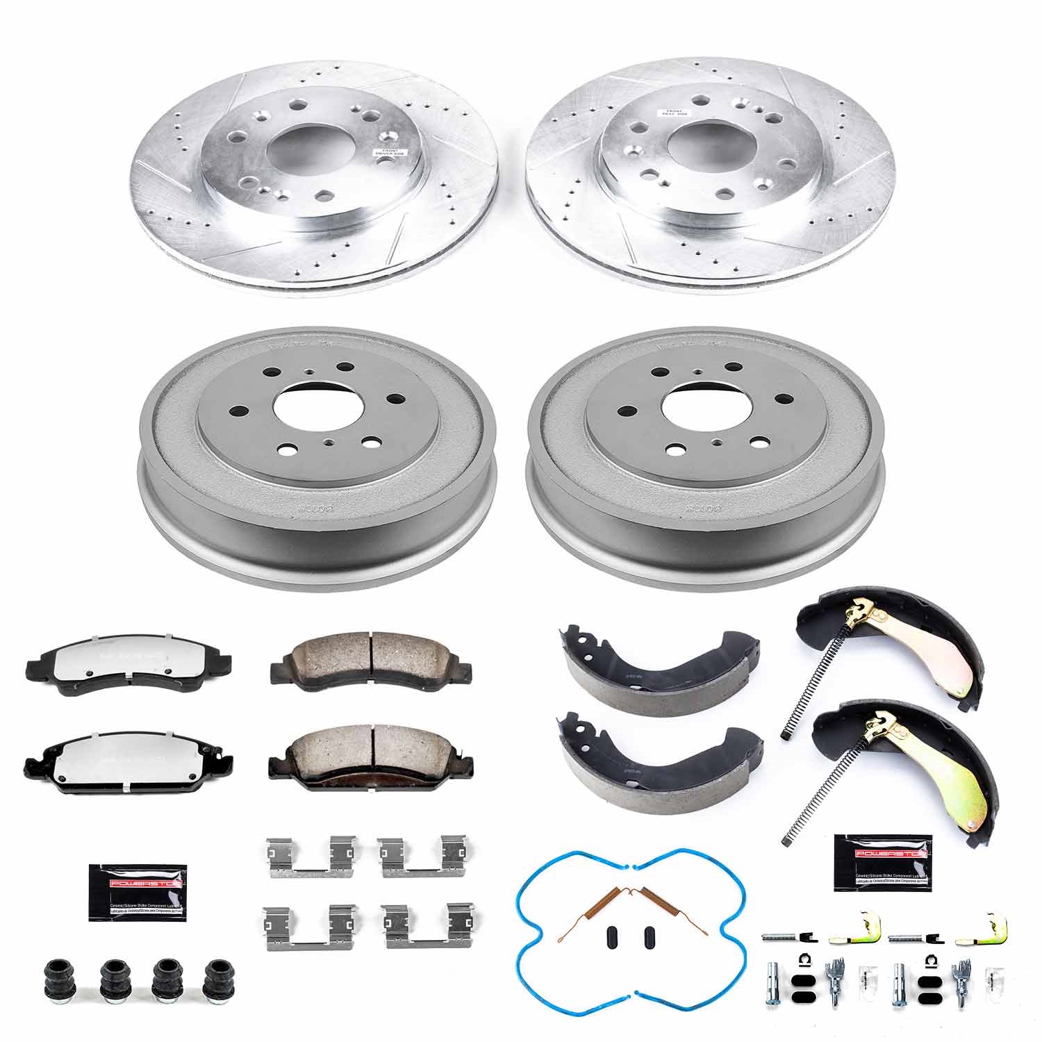 Power Stop - K15238DK-36 - Complete Vehicle Disc/Drum Brake Kit