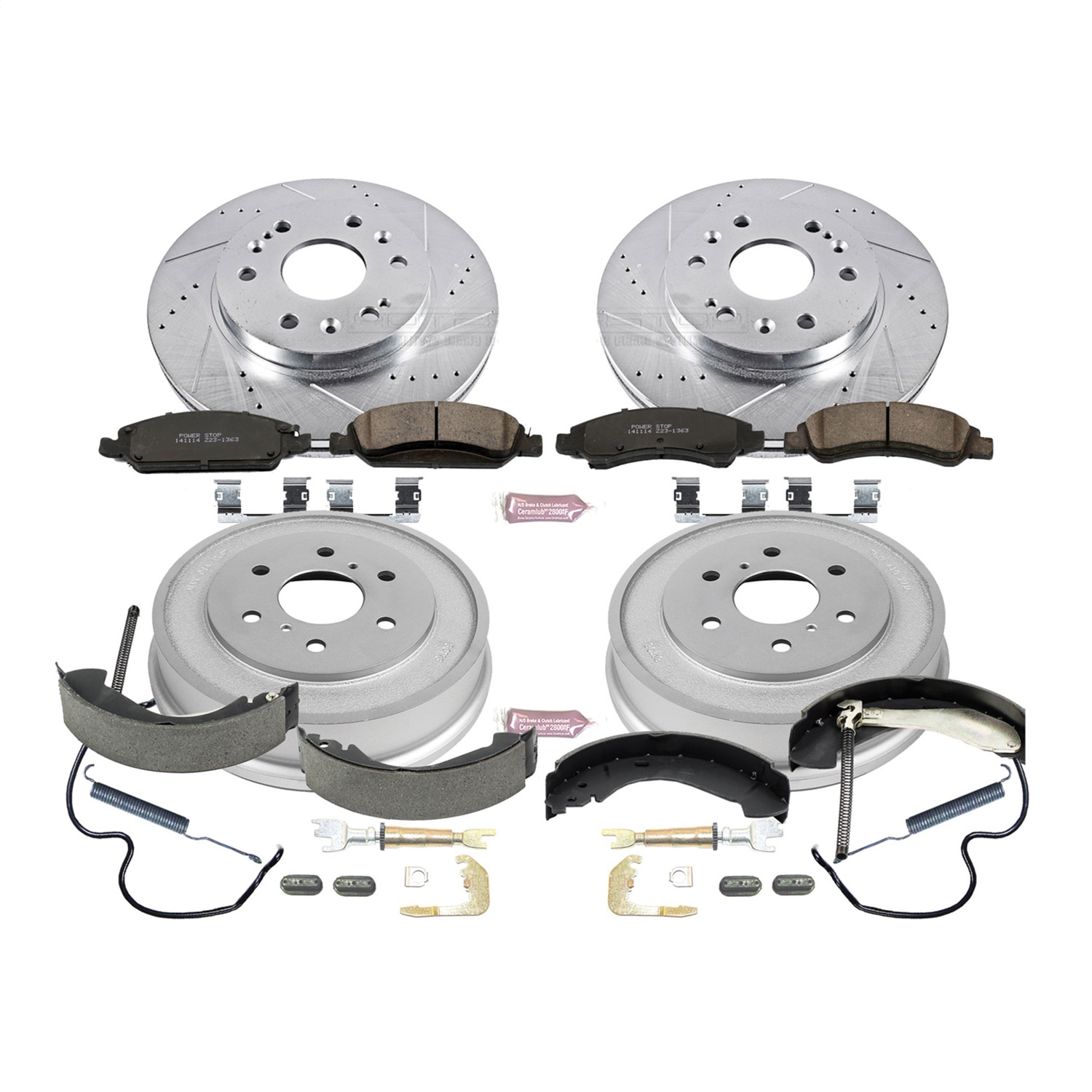Power Stop - K15238DK - Complete Vehicle Disc/Drum Brake Kit