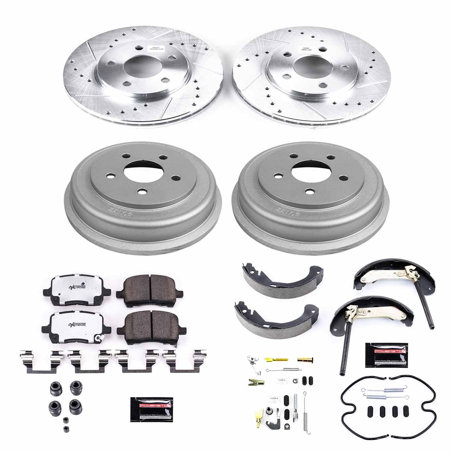 Power Stop - K15239DK-26 - Complete Vehicle Disc/Drum Brake Kit