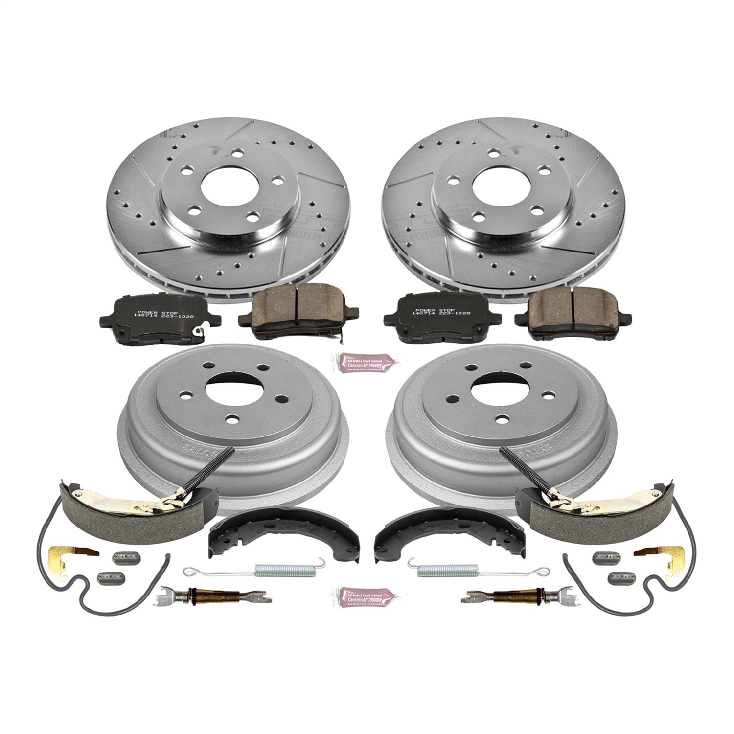 Power Stop - K15239DK - Complete Vehicle Disc/Drum Brake Kit