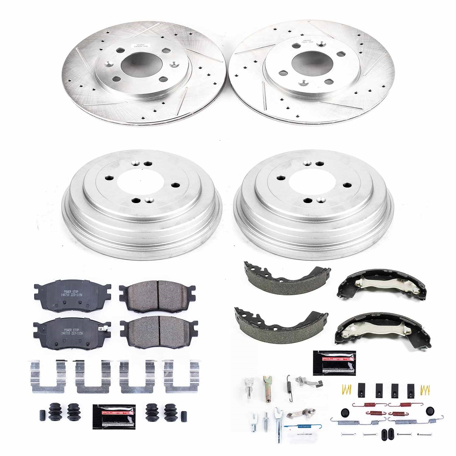 Power Stop - K15240DK - Complete Vehicle Disc/Drum Brake Kit