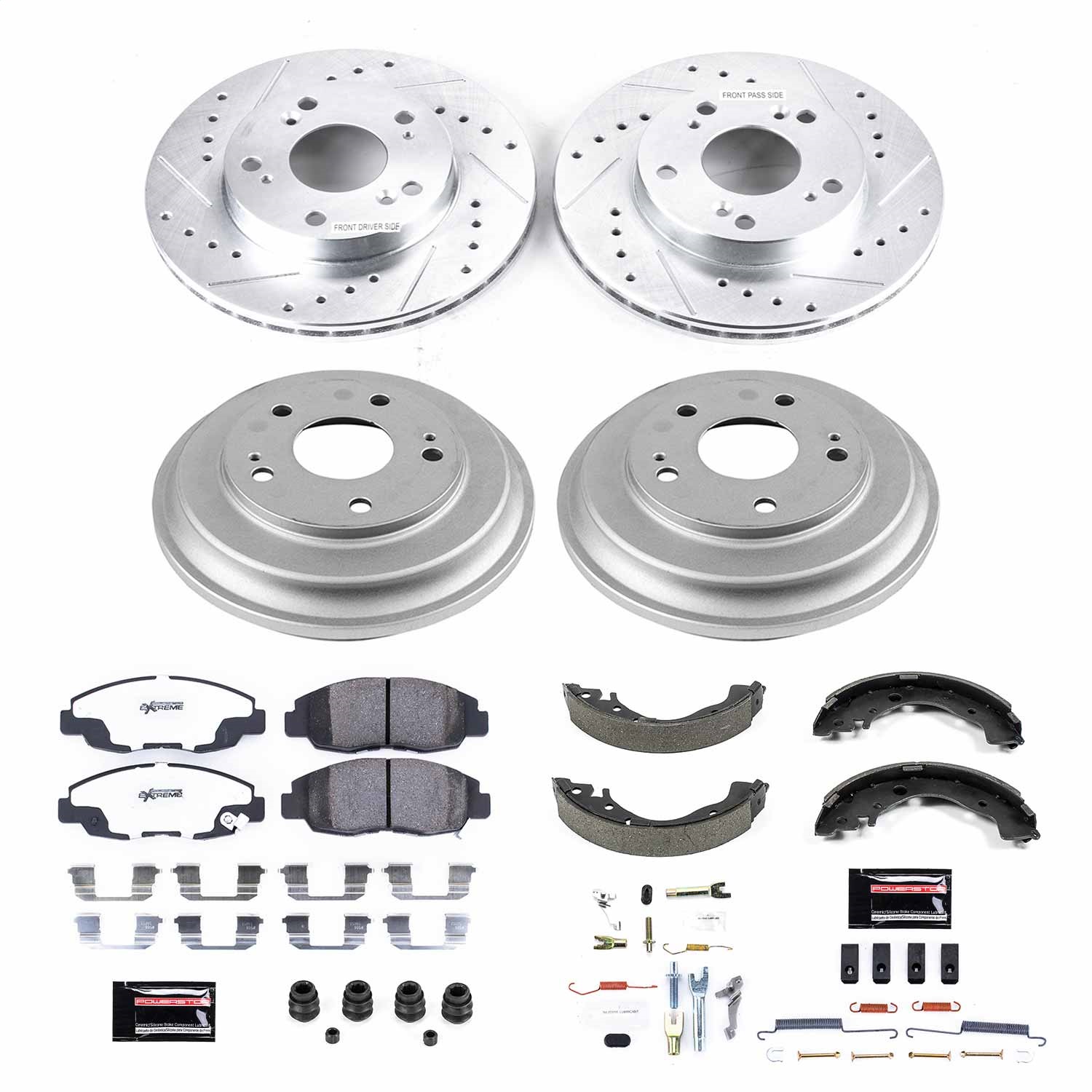 Power Stop - K15241DK-26 - Complete Vehicle Disc/Drum Brake Kit