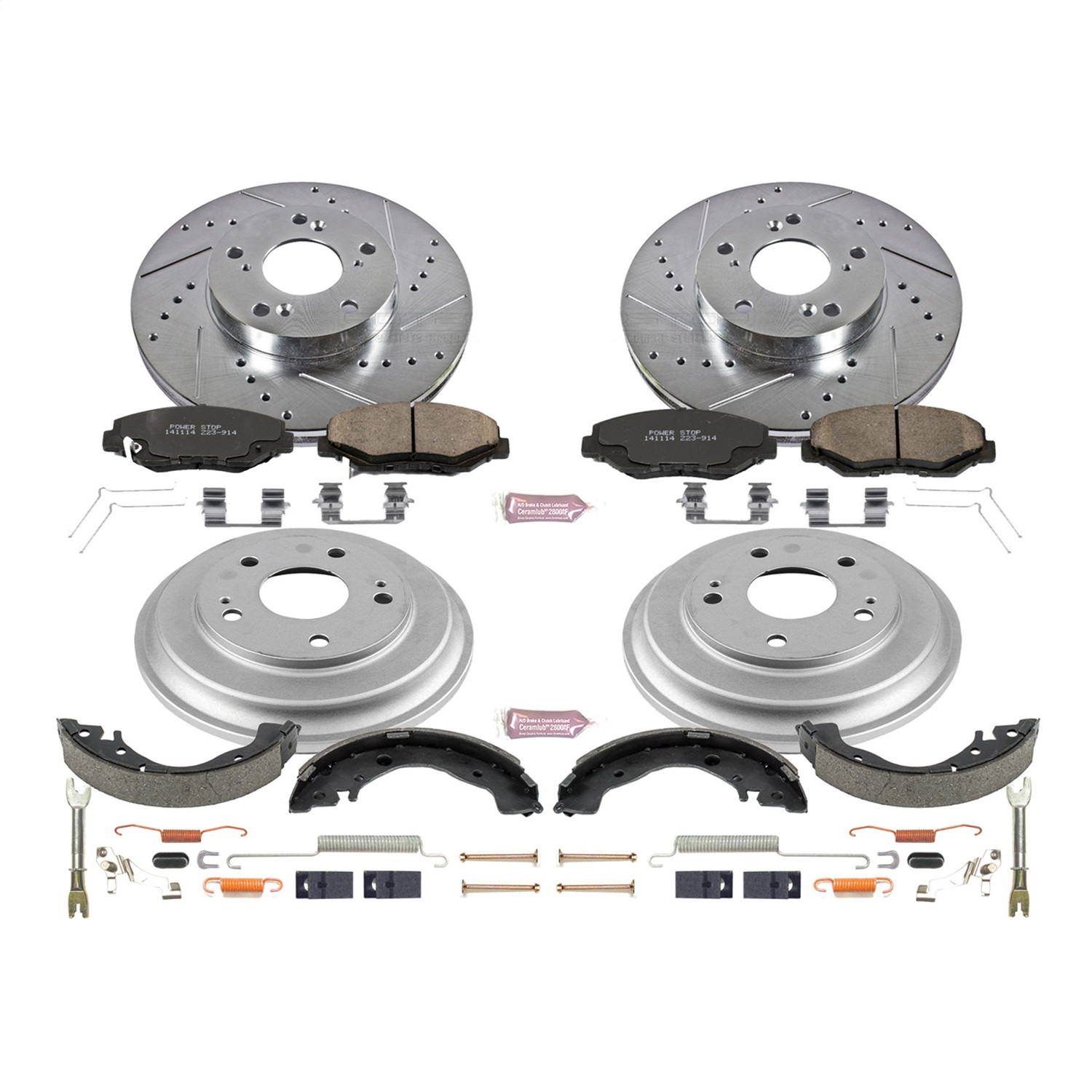 Power Stop - K15243DK - Complete Vehicle Disc/Drum Brake Kit