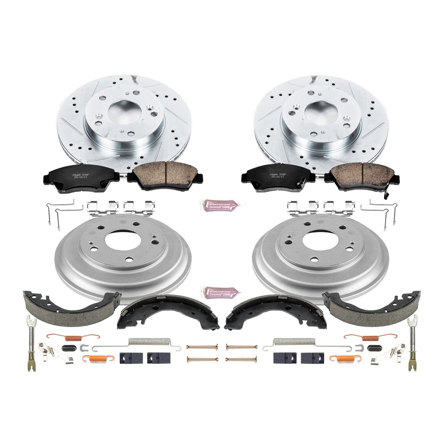 Power Stop - K15244DK - Complete Vehicle Disc/Drum Brake Kit
