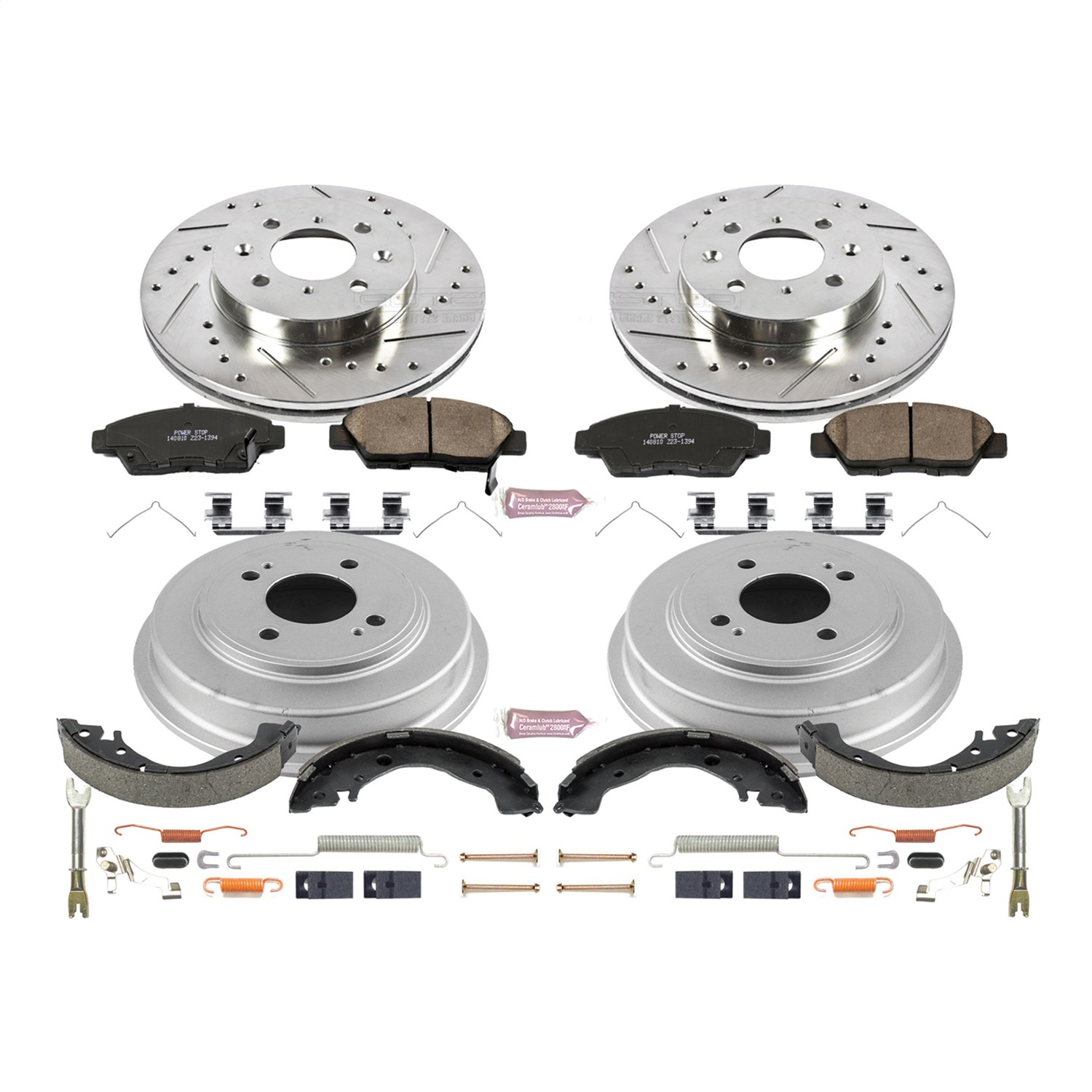 Power Stop - K15245DK - Complete Vehicle Disc/Drum Brake Kit