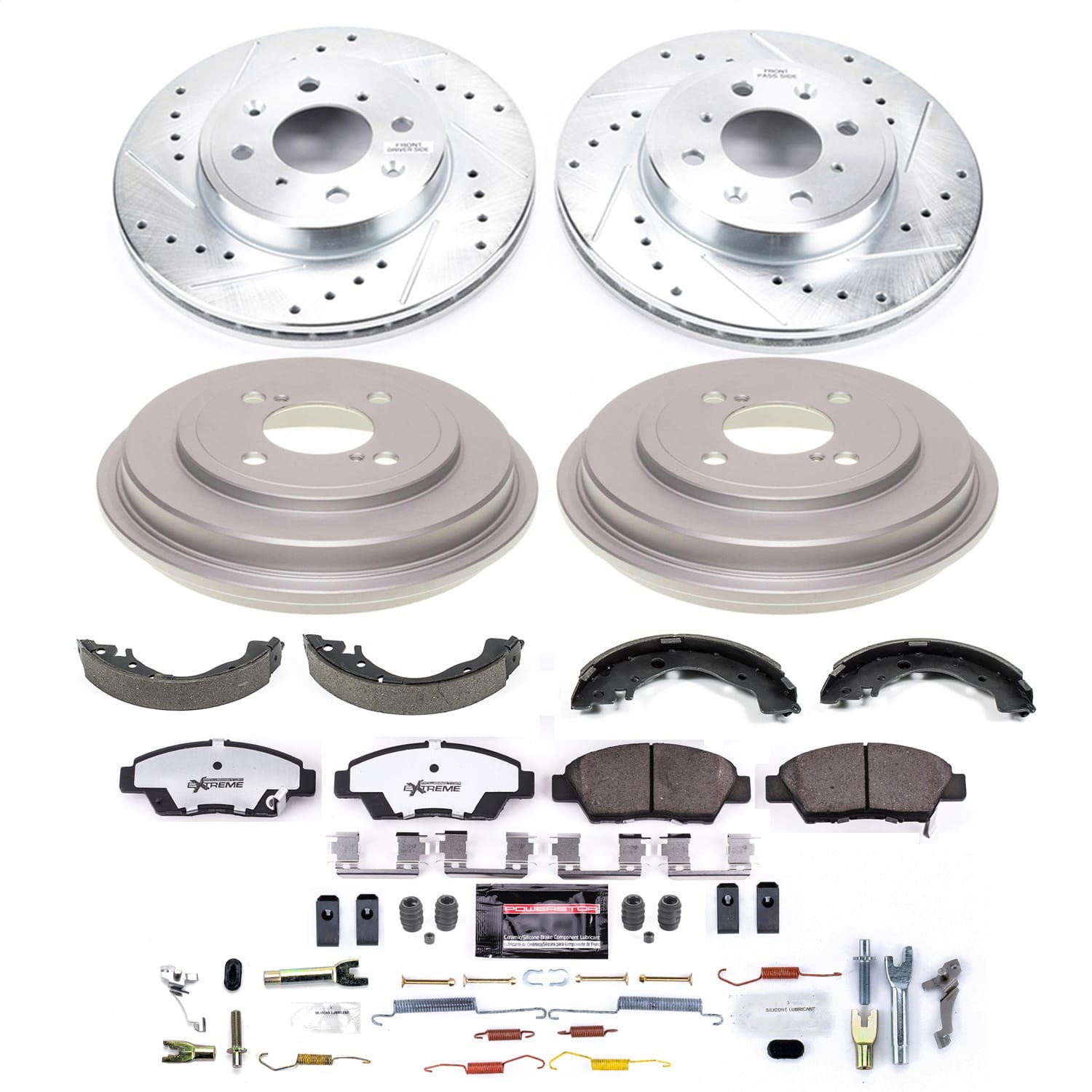 Power Stop - K15246DK-26 - Complete Vehicle Disc/Drum Brake Kit