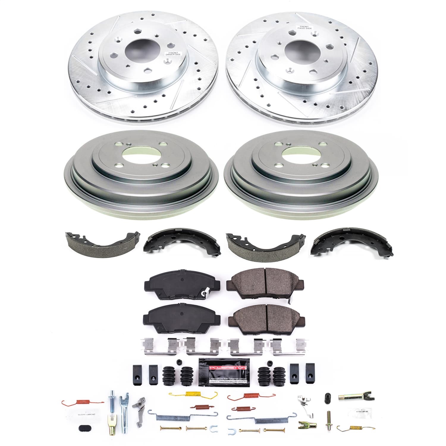 Power Stop - K15246DK - Complete Vehicle Disc/Drum Brake Kit