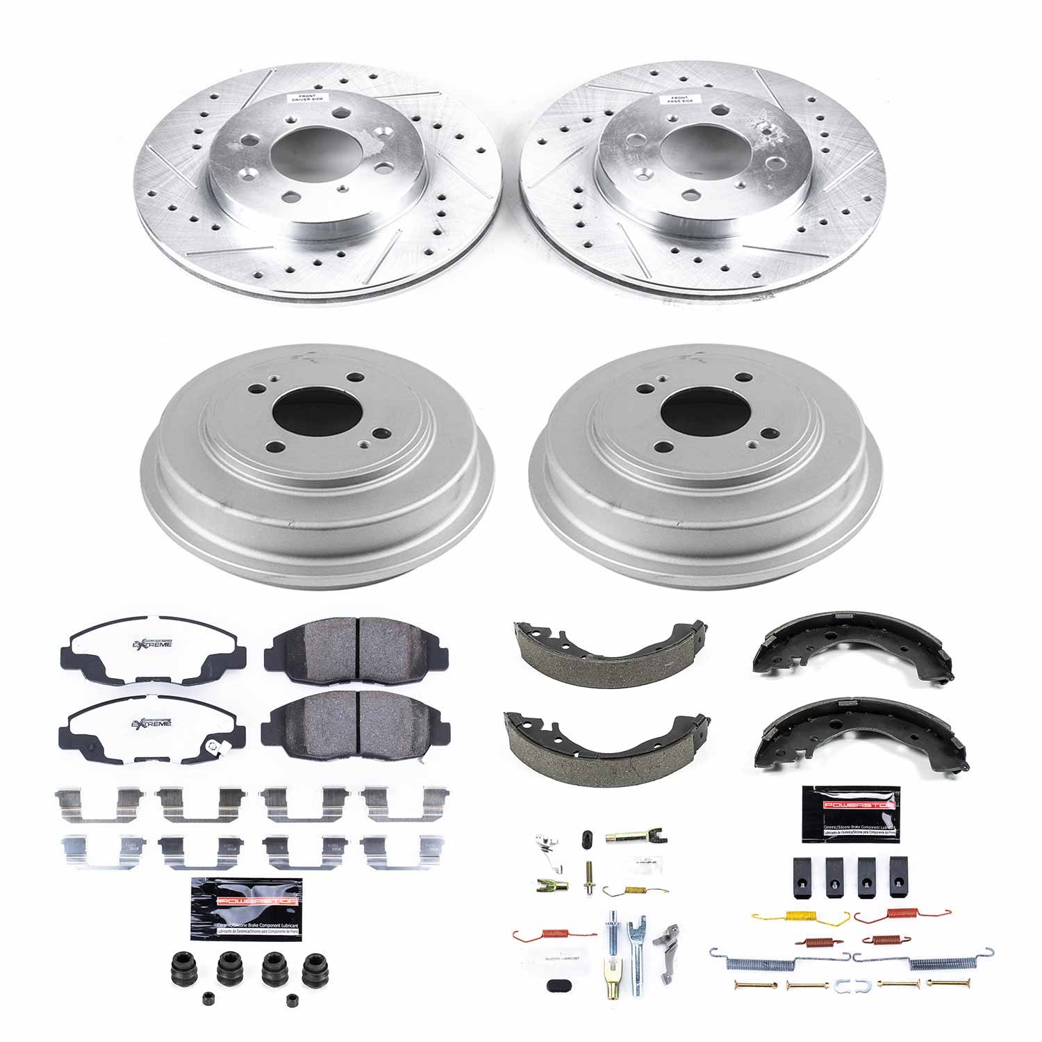 Power Stop - K15247DK-26 - Complete Vehicle Disc/Drum Brake Kit