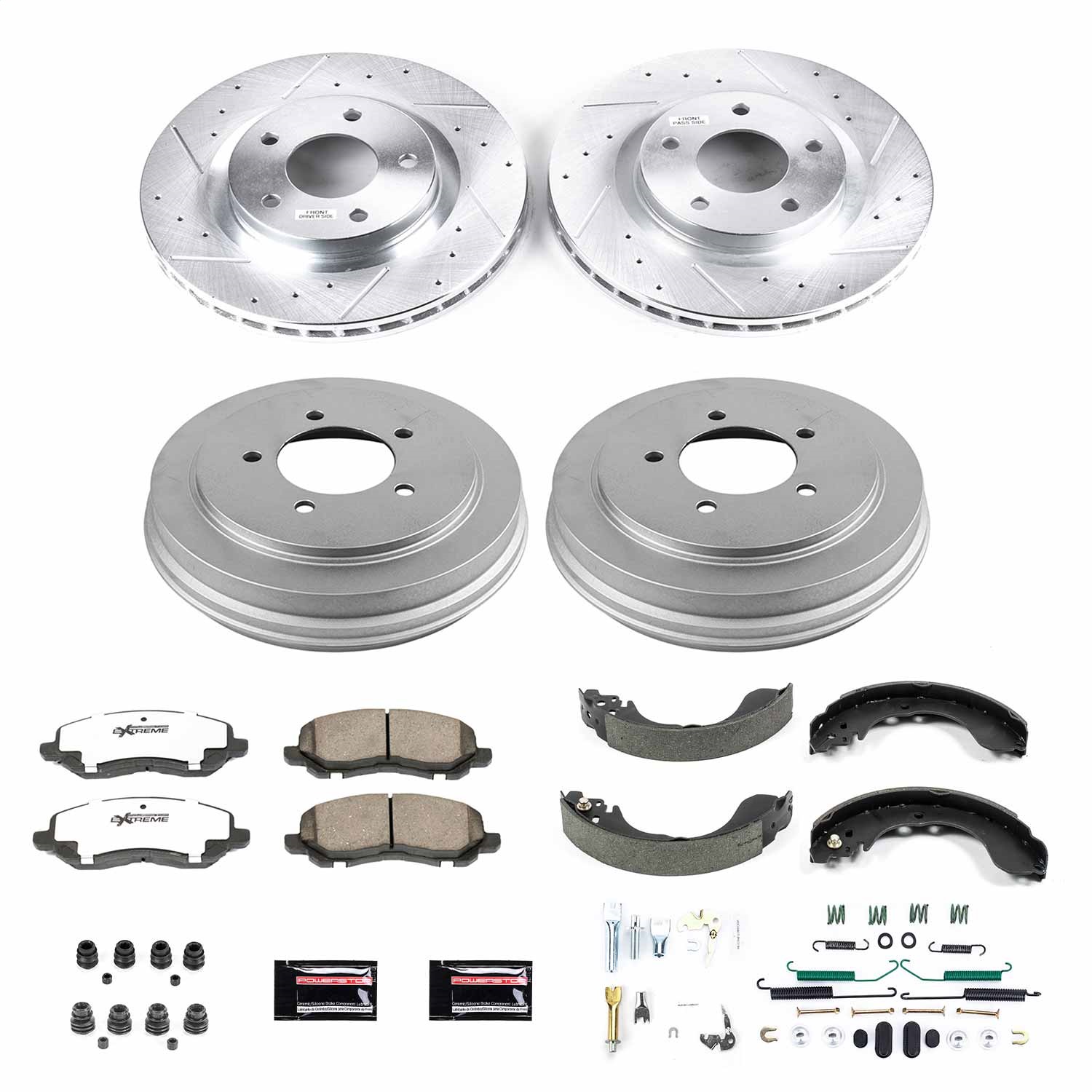 Power Stop - K15250DK-26 - Complete Vehicle Disc/Drum Brake Kit