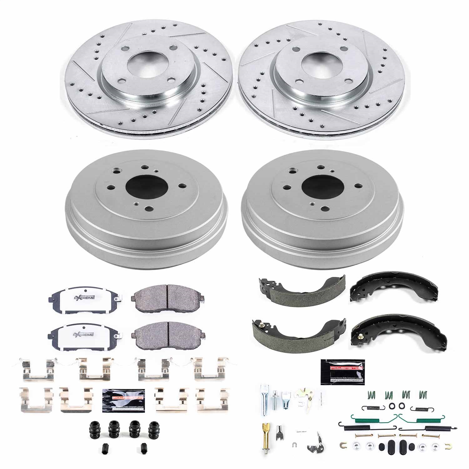 Power Stop - K15252DK-26 - Complete Vehicle Disc/Drum Brake Kit