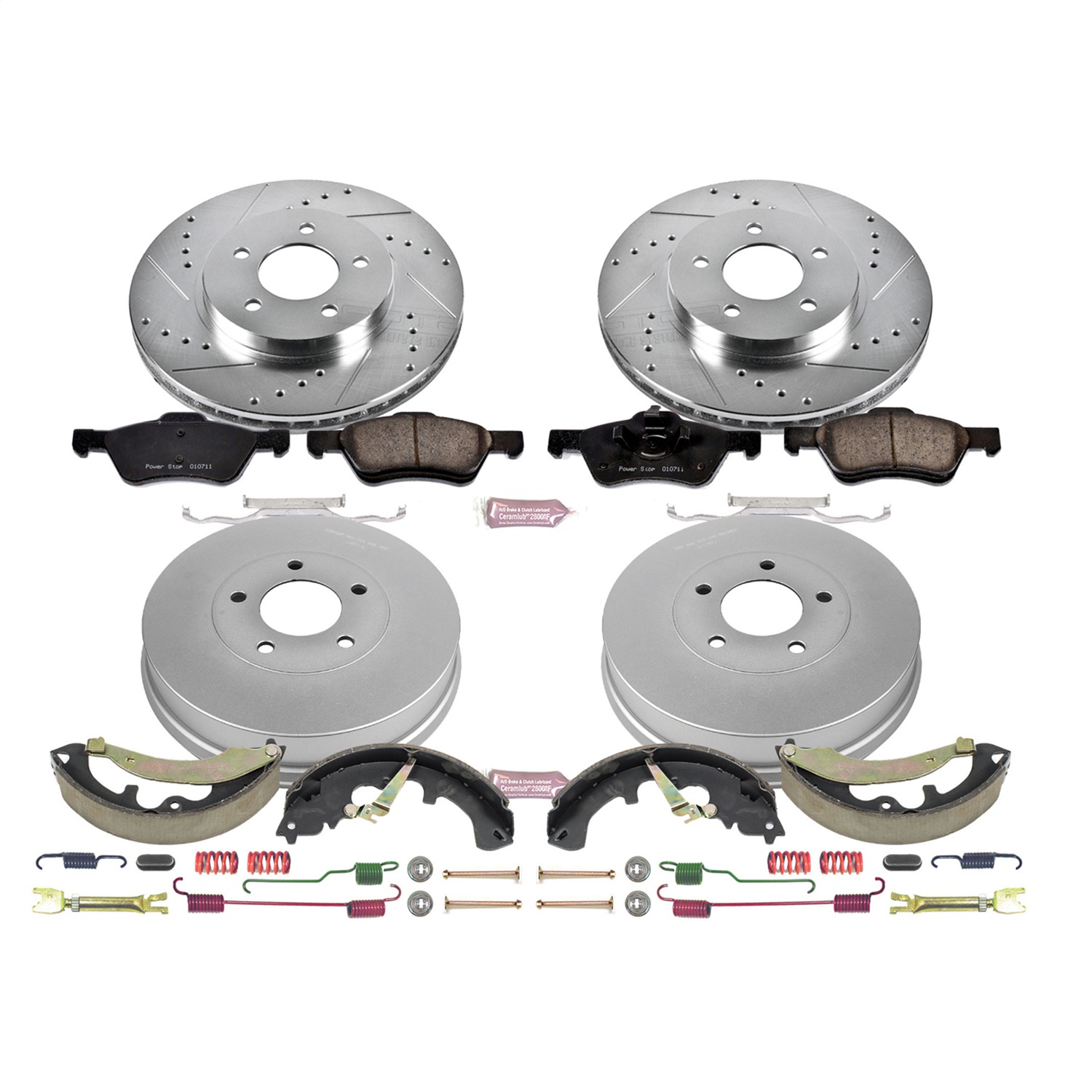 Power Stop - K15255DK - Complete Vehicle Disc/Drum Brake Kit