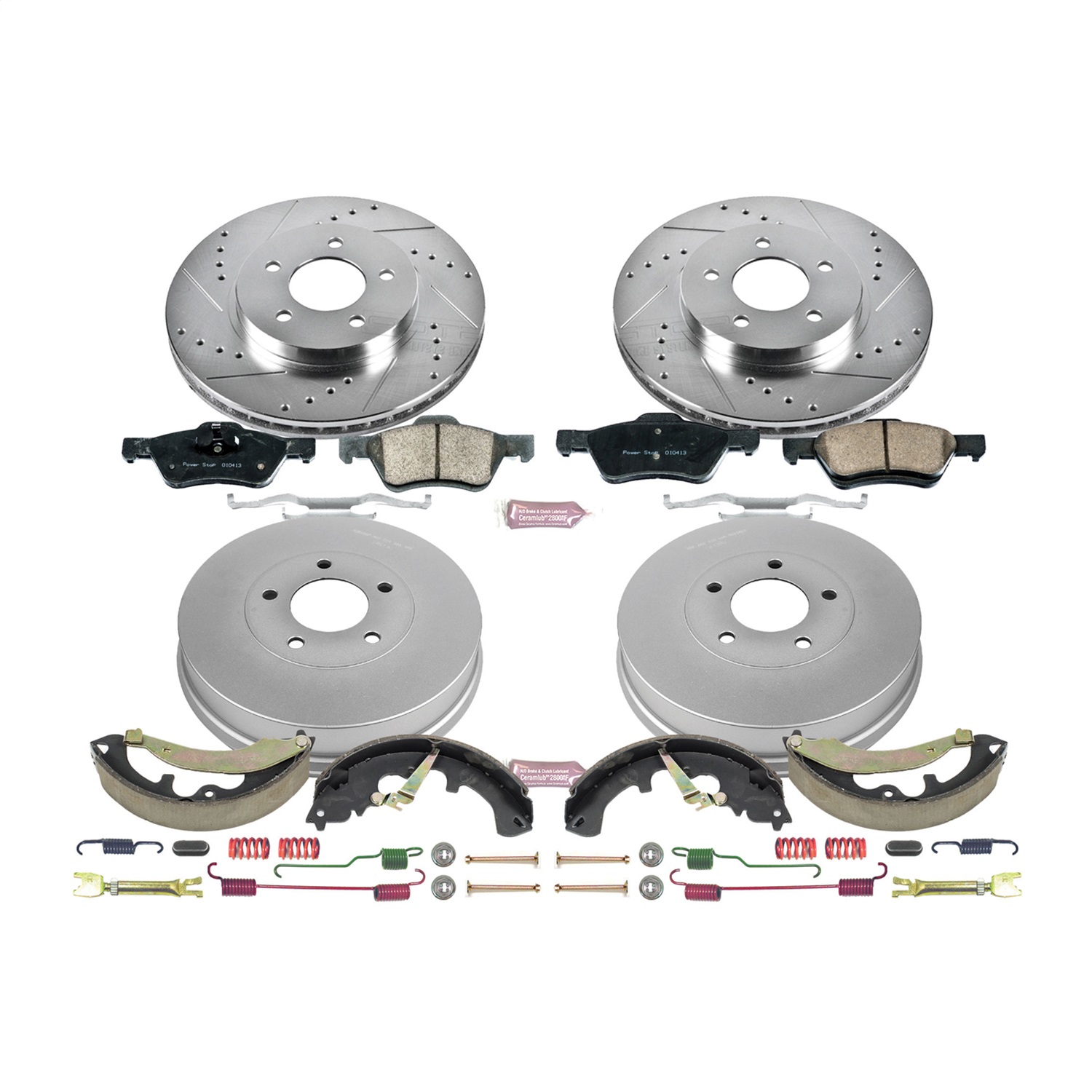 Power Stop - K15257DK - Complete Vehicle Disc/Drum Brake Kit