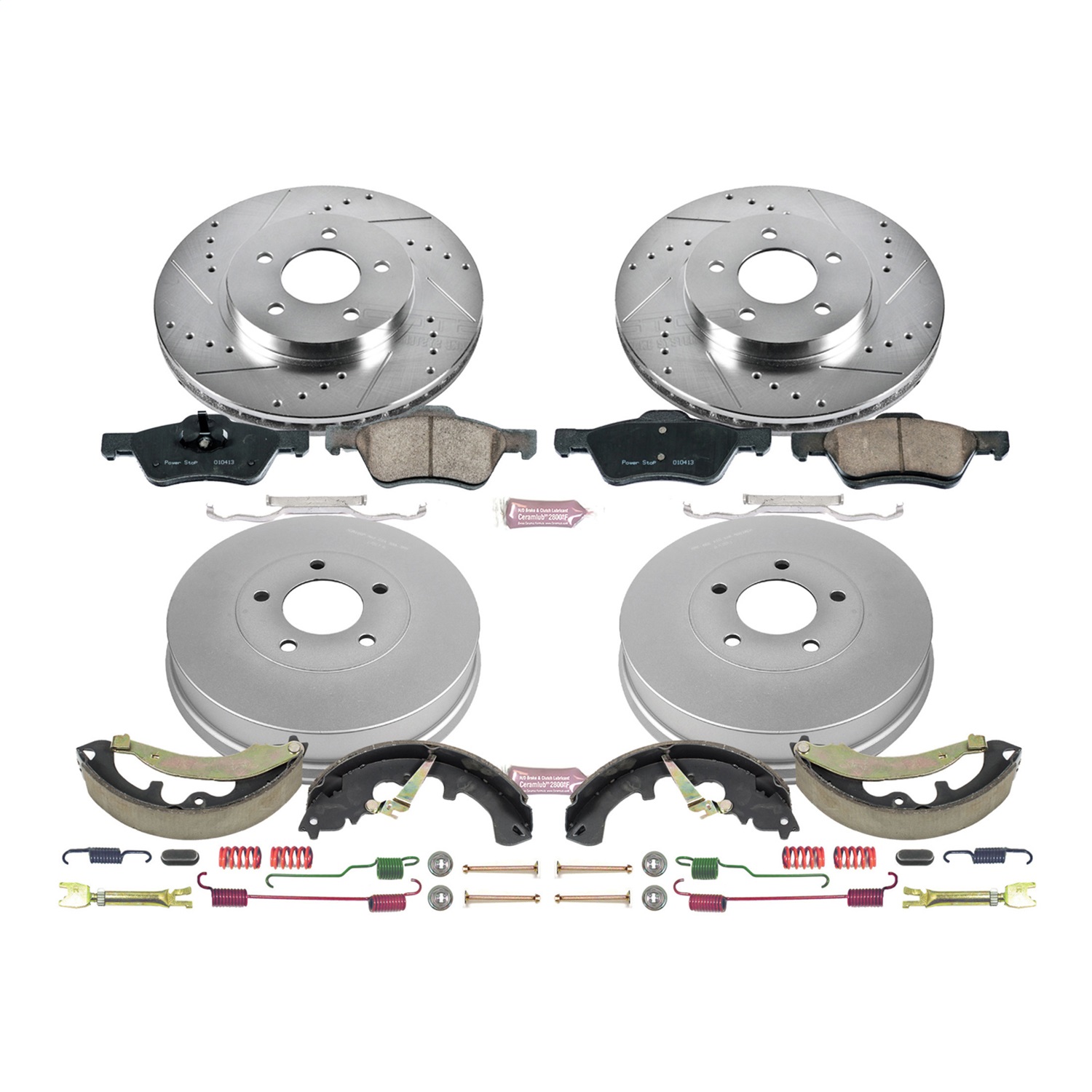 Power Stop - K15258DK - Complete Vehicle Disc/Drum Brake Kit