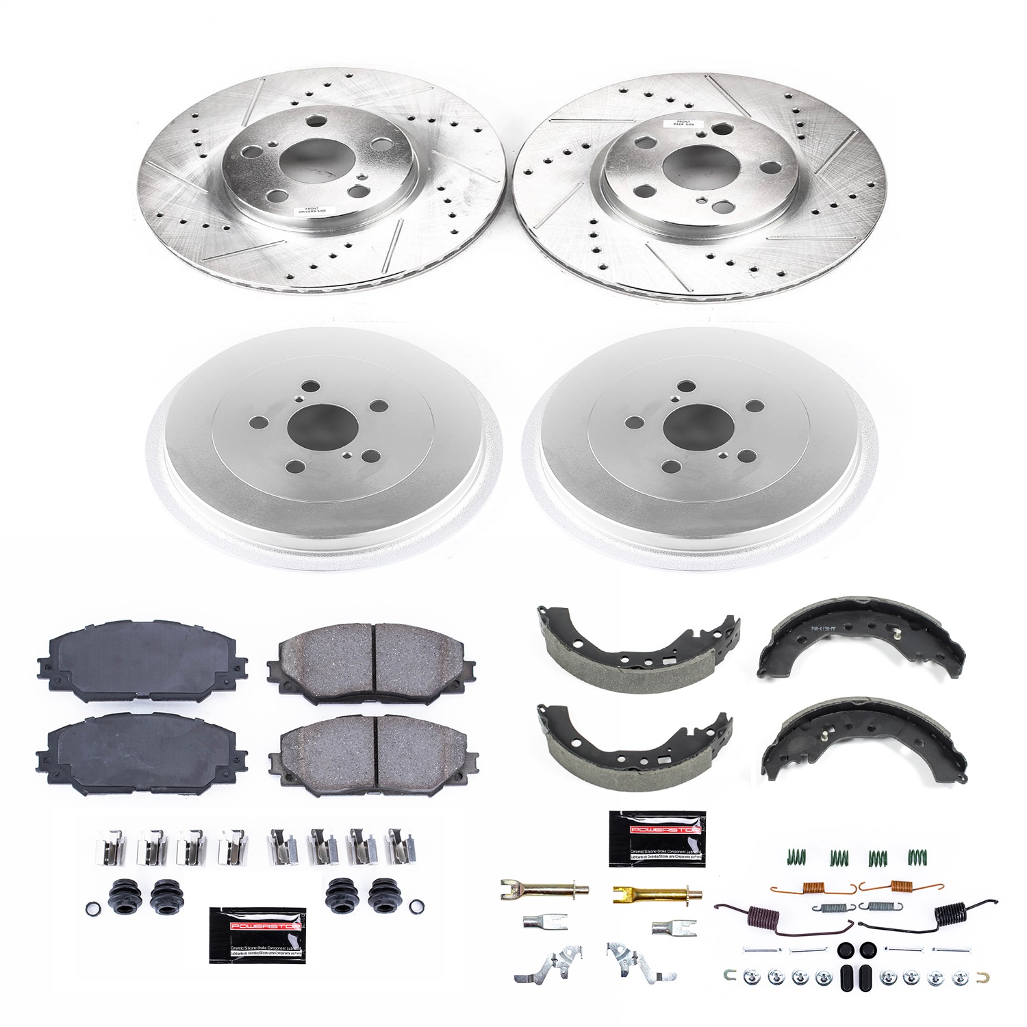 Power Stop - K15260DK - Complete Vehicle Disc/Drum Brake Kit