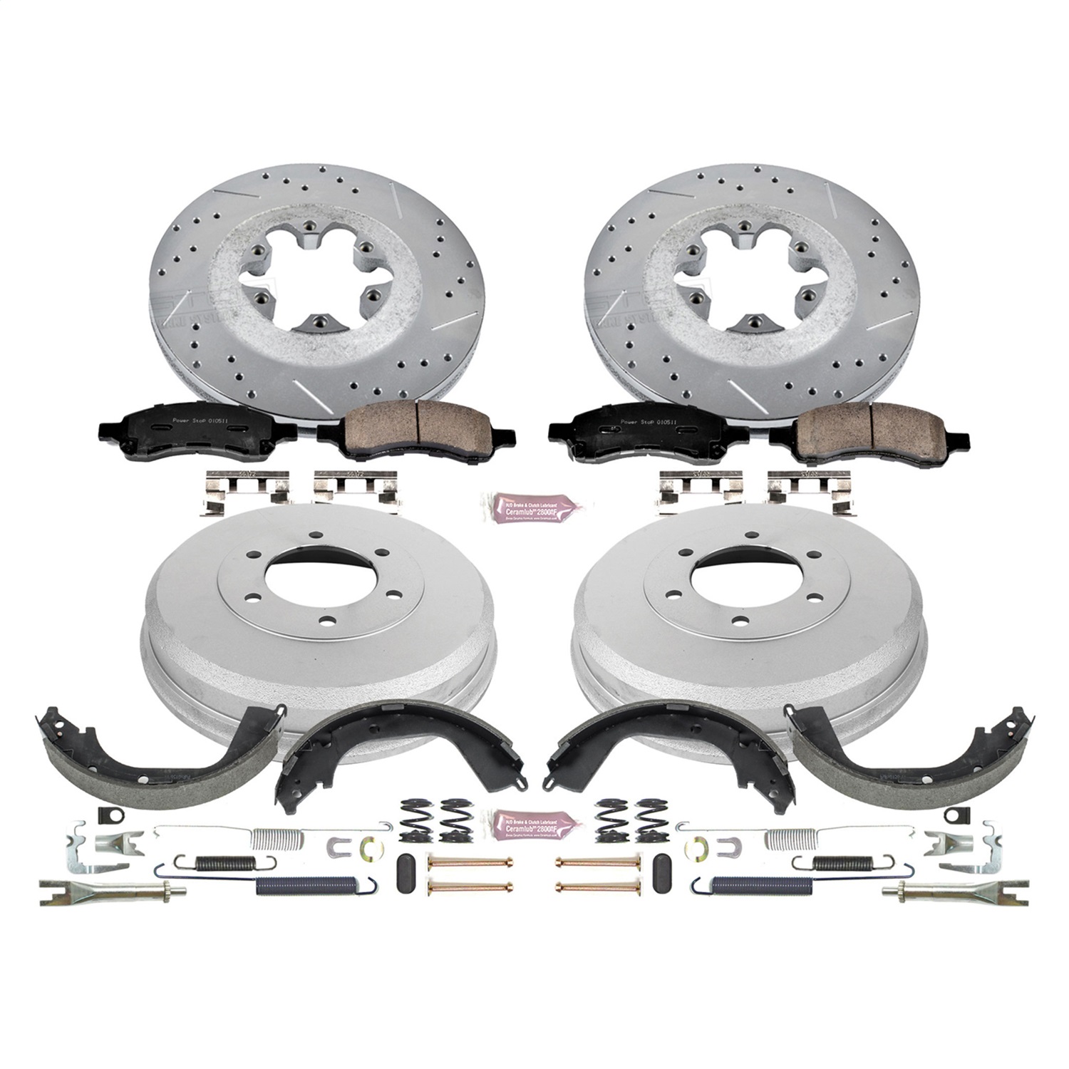Power Stop - K15262DK - Complete Vehicle Disc/Drum Brake Kit