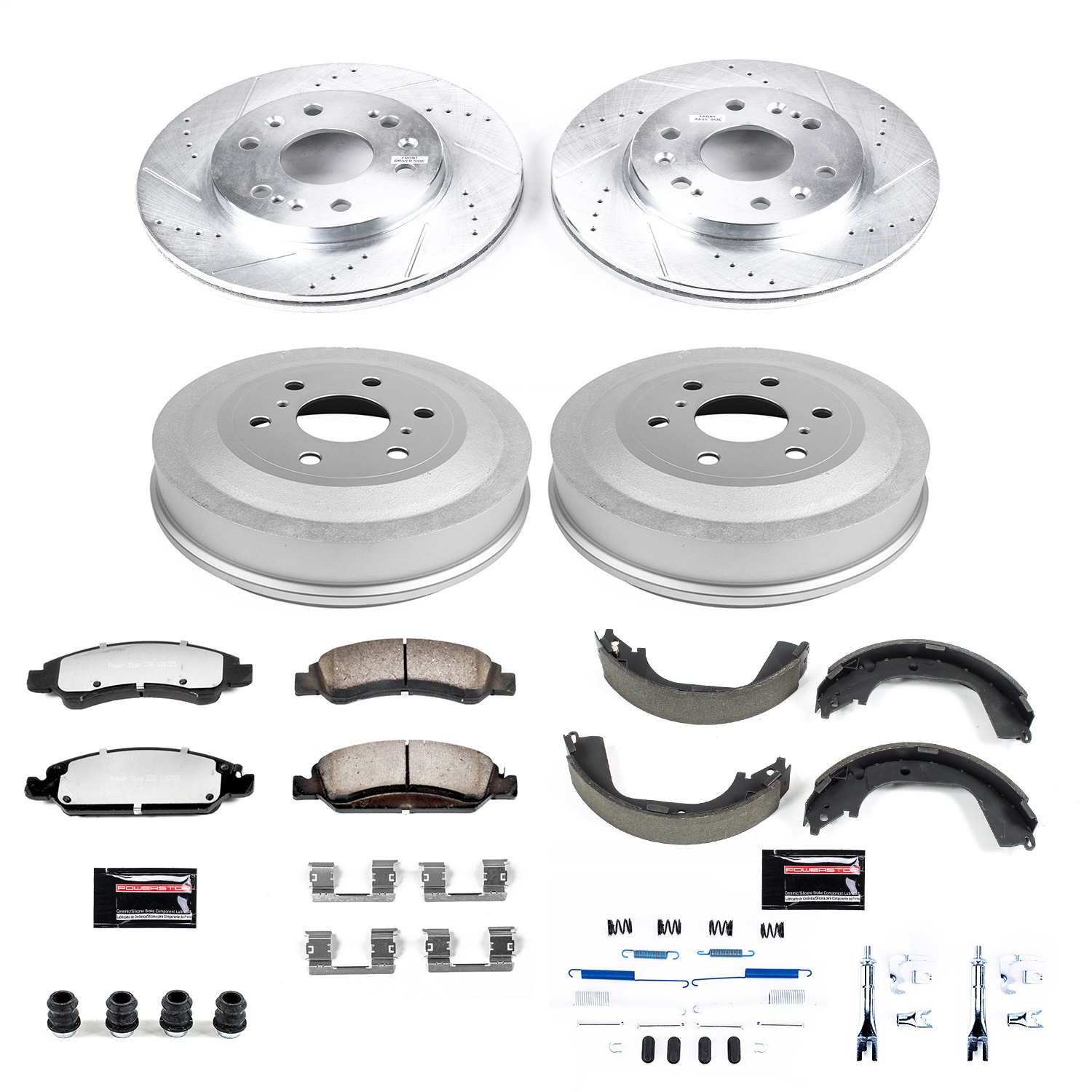 Power Stop - K15263DK-36 - Complete Vehicle Disc/Drum Brake Kit